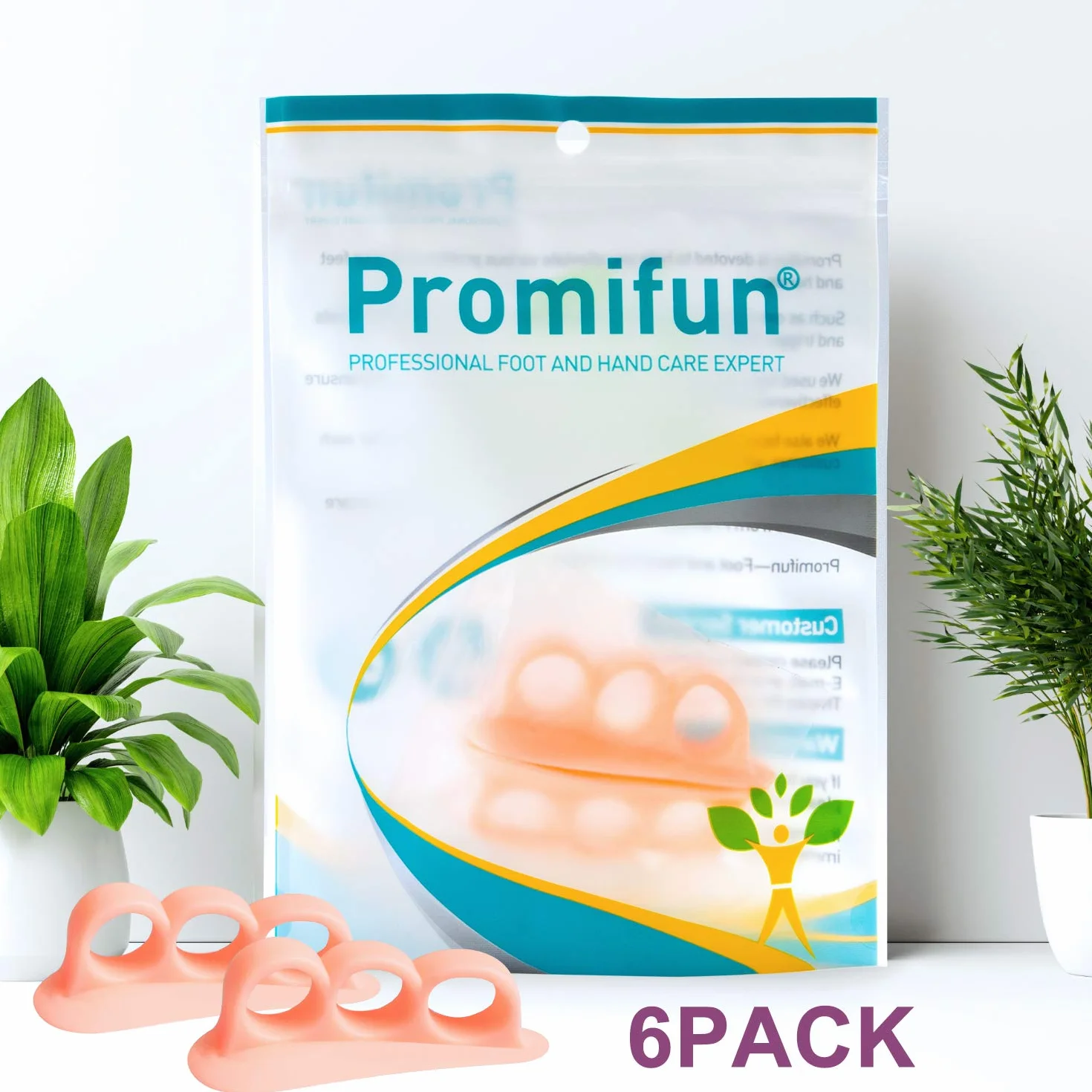 Promifun Separatori Dita Piede in Gel 6 Pezzi – Distanziatori per Dita in Silicone per Dita a Martello
