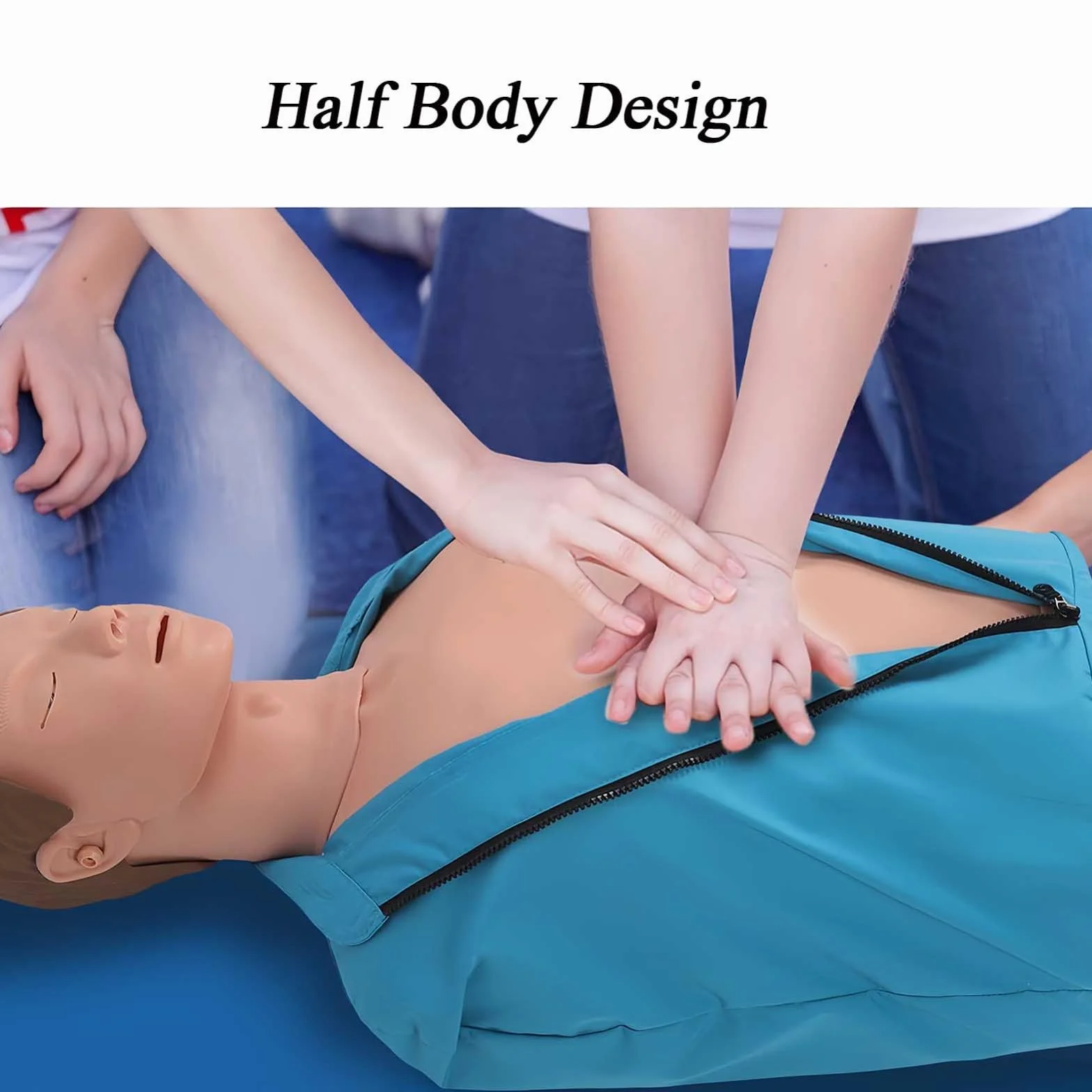 ELZEM Manichino RCP Adulti Mezzo Busto Gomma Addestramento Primo Soccorso Rianimazione Cardiopolmonare