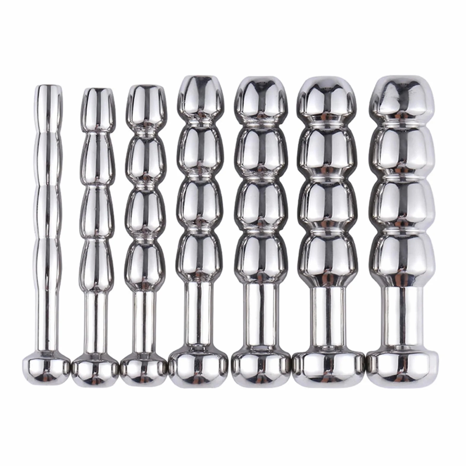 Barre per dilatazione a forma di occhio di cavallo, in acciaio inox, varie misure, F04 (set da 7)