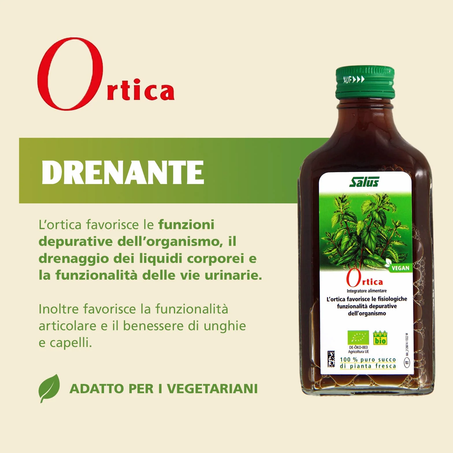 Salus Integratore Naturale Succo Pianta Fresca Ortica Salute Articolare 200 ml