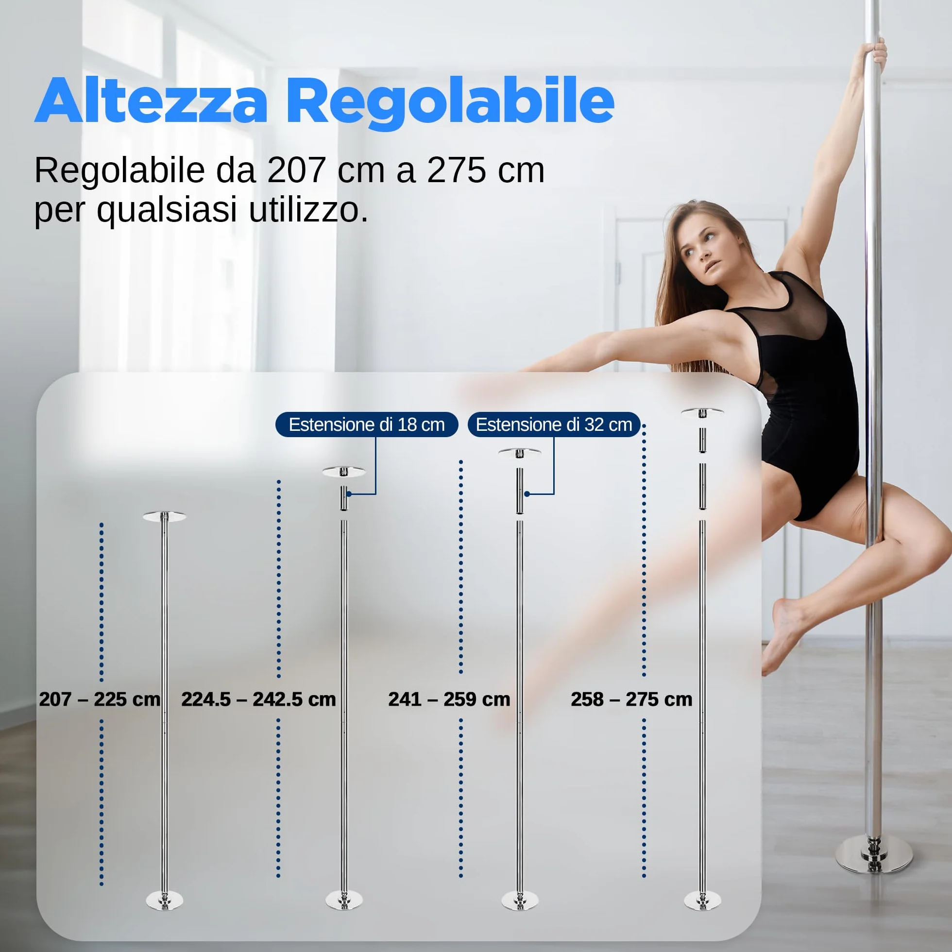 SereneLife Spinning Dance Pole