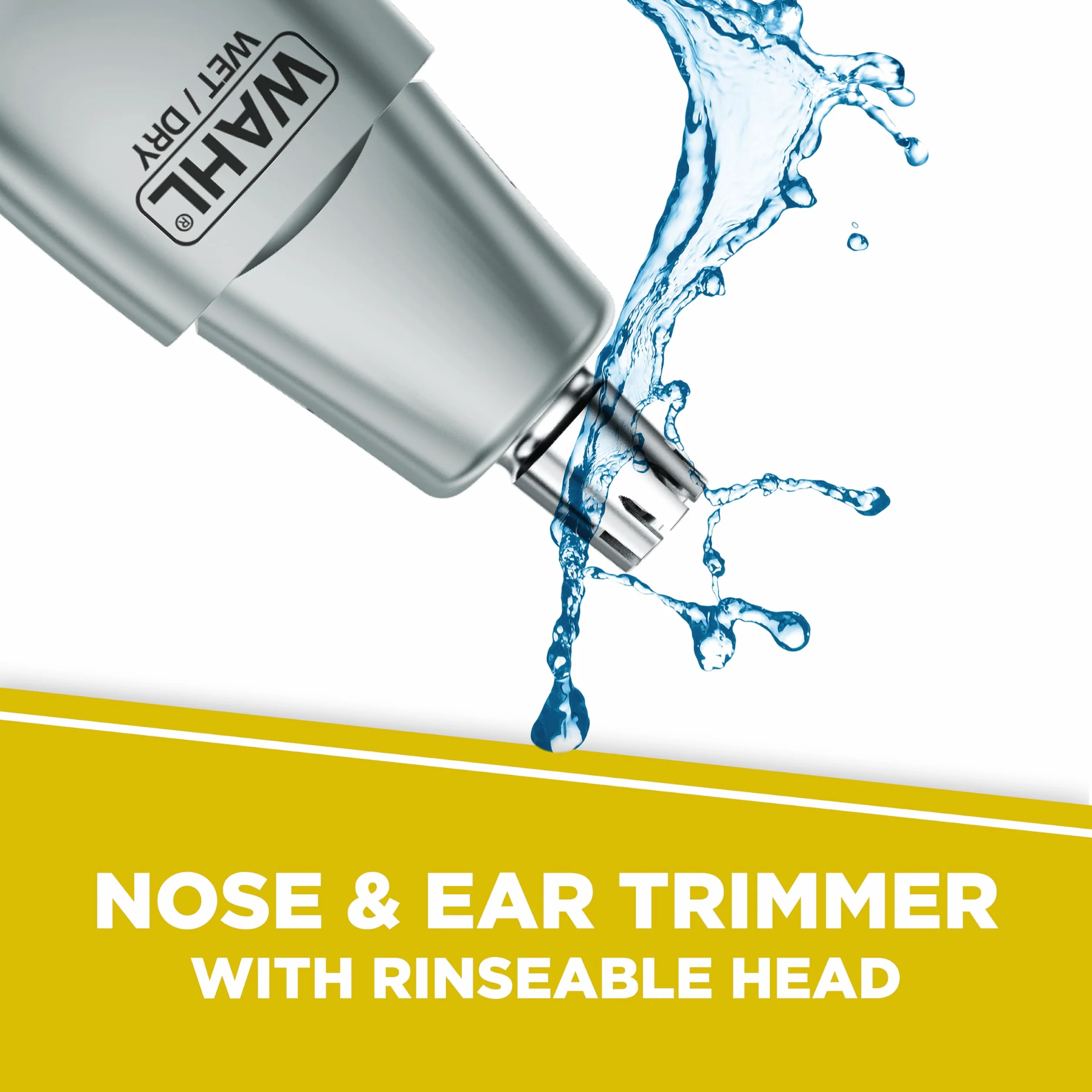 WAHL Groomsman, peli del naso, dettagli e pulizia con Trimmer Wet/Dry a batteria per peli del naso