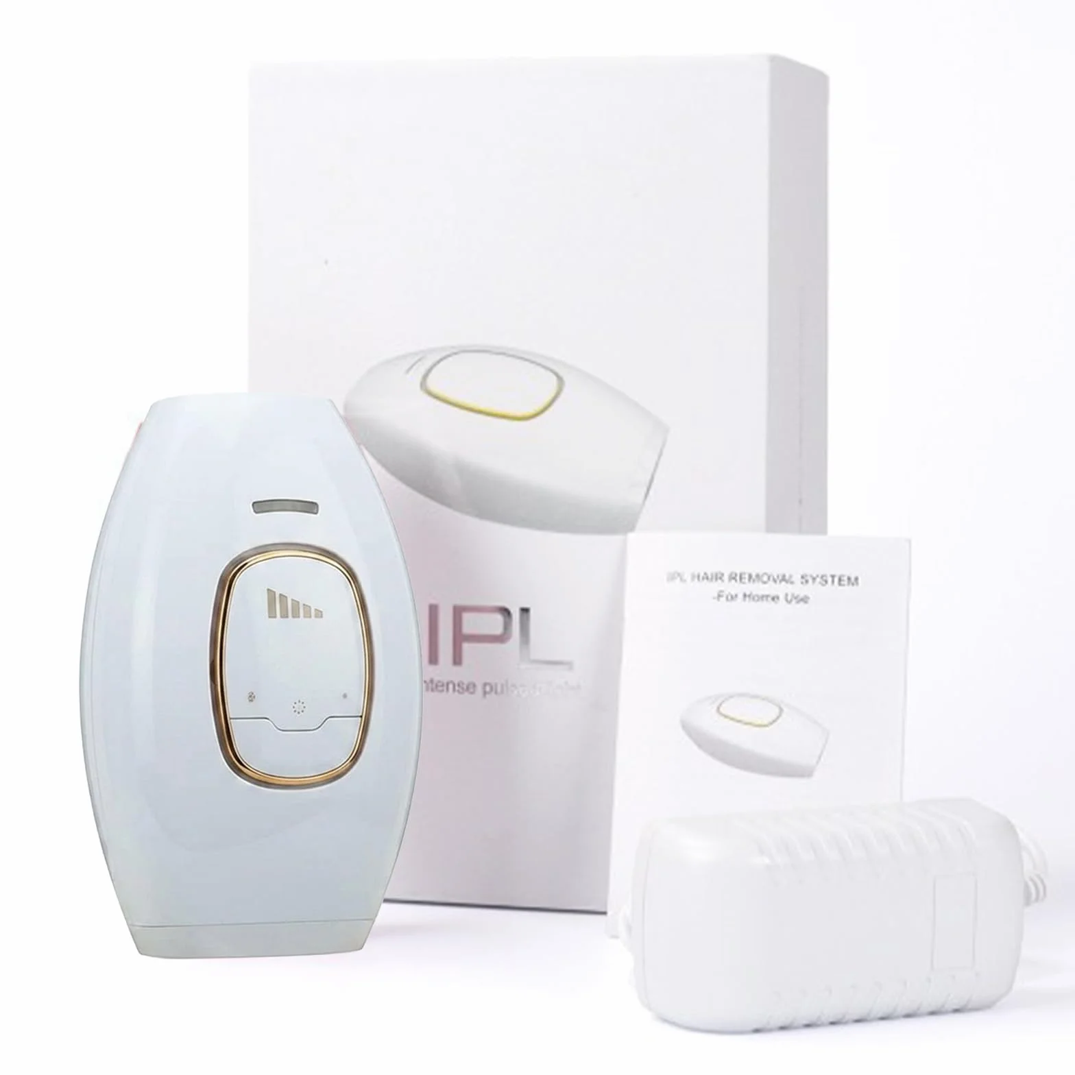 Solippy Luce Pulsa 881 Dispositivo di Depilazione IPL a Forma di Pane per Donna Elettrico Bianco