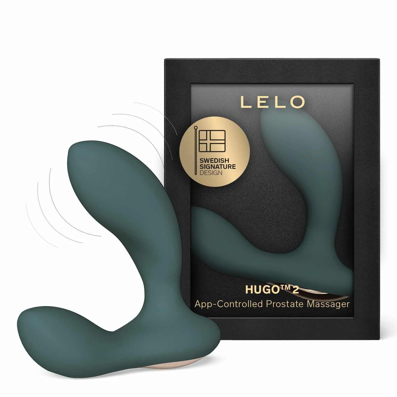 LELO HUGO 2 Massaggiatore Prostatico con App Bluetooth e 10 Modalità di Piacere, Plug Anale da Uomo (HUGO 2 Green)