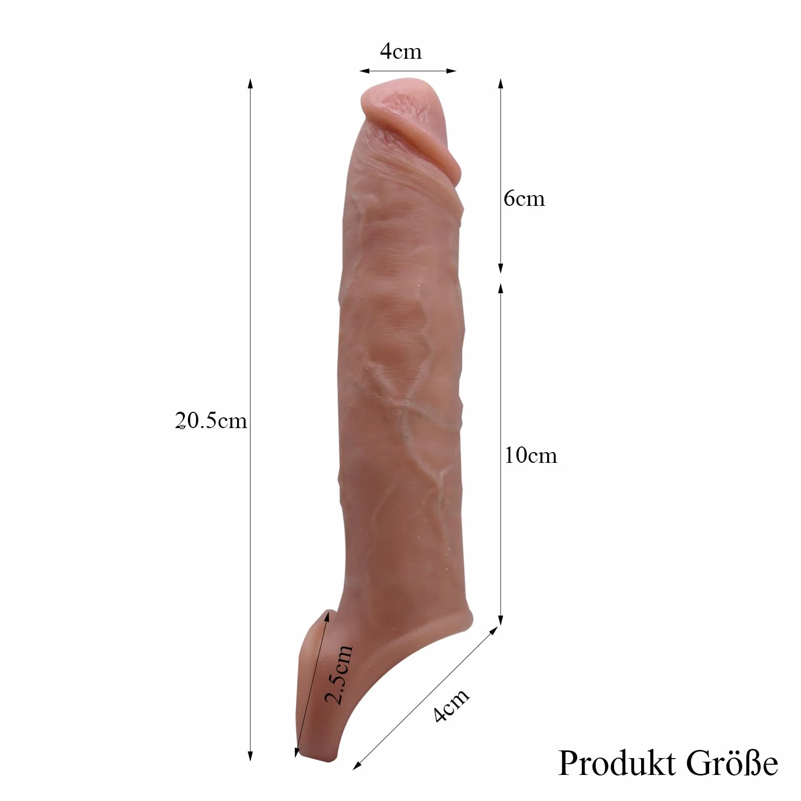 BDSMAGE manicotto per pene per estensione del pene, manicotto per pene da 21 cm in silicone giocattolo erotico per uomini polsini per pene set di giocattoli sessuali per uomini