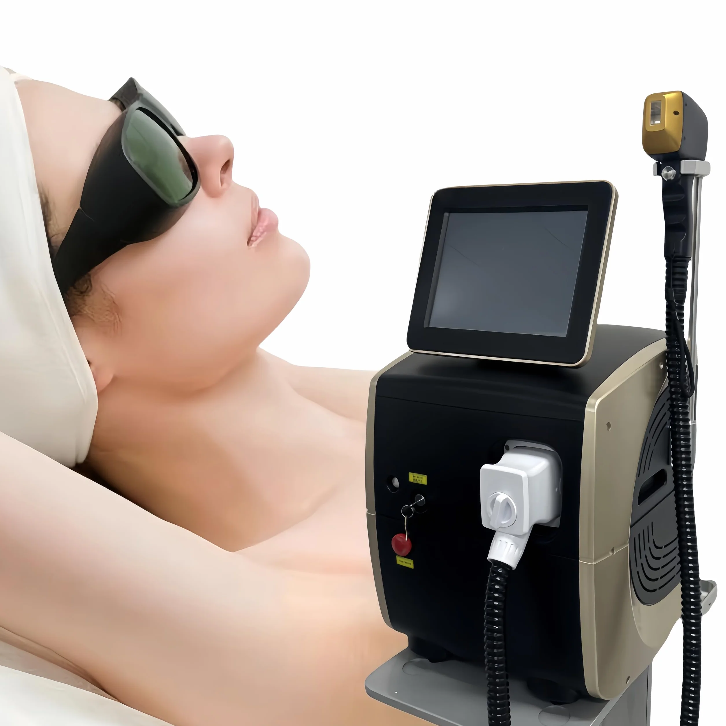 2026 Laser permanente 808 755 del dispositivo dell'Alexandrite del titanio del ghiaccio del diodo portatile della macchina di depilazione del corpo del laser del laser del 2024