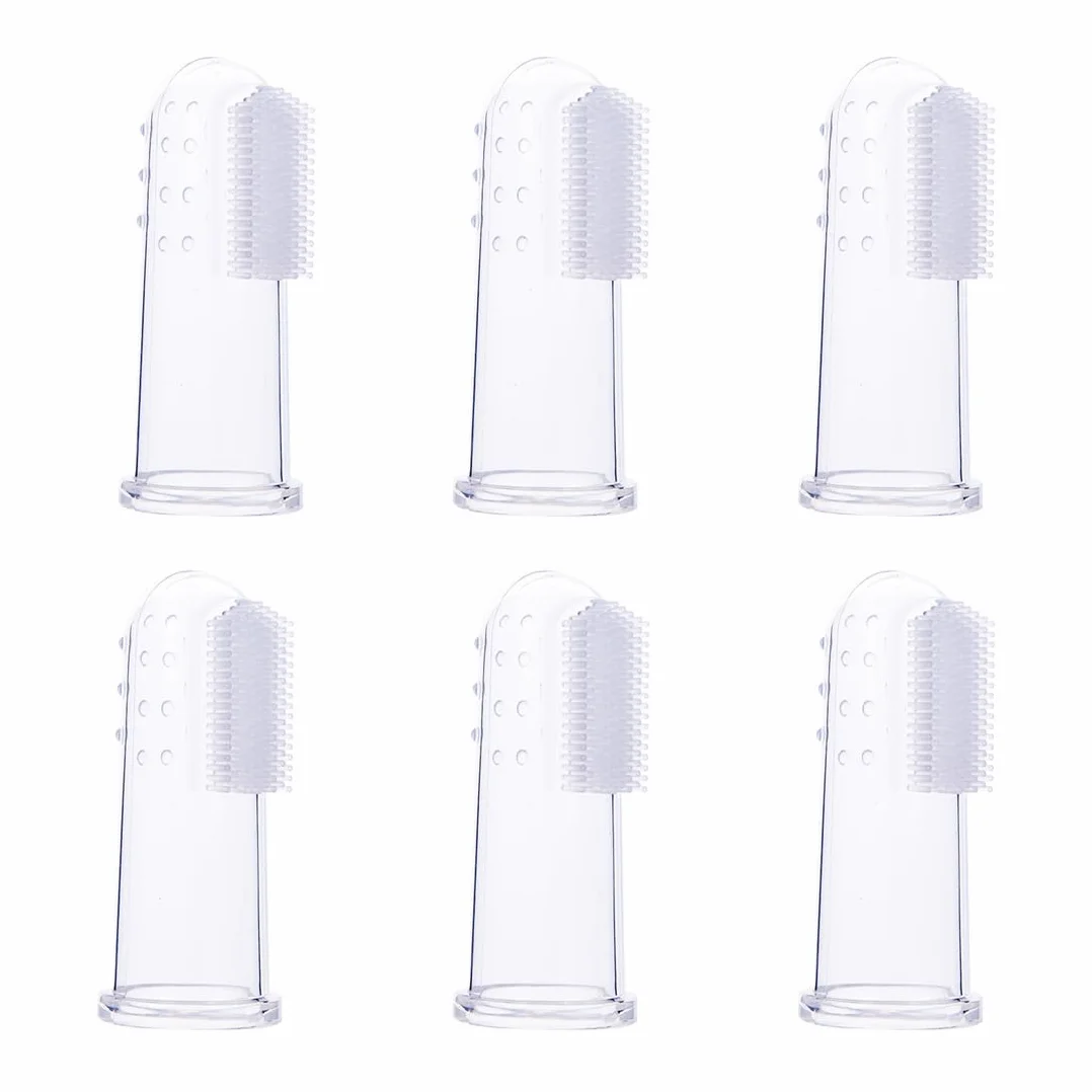 6 pz Multicolore Spazzolino Denti Bambino Silicone Con Scatola Spazzolino Dito Bambino Per