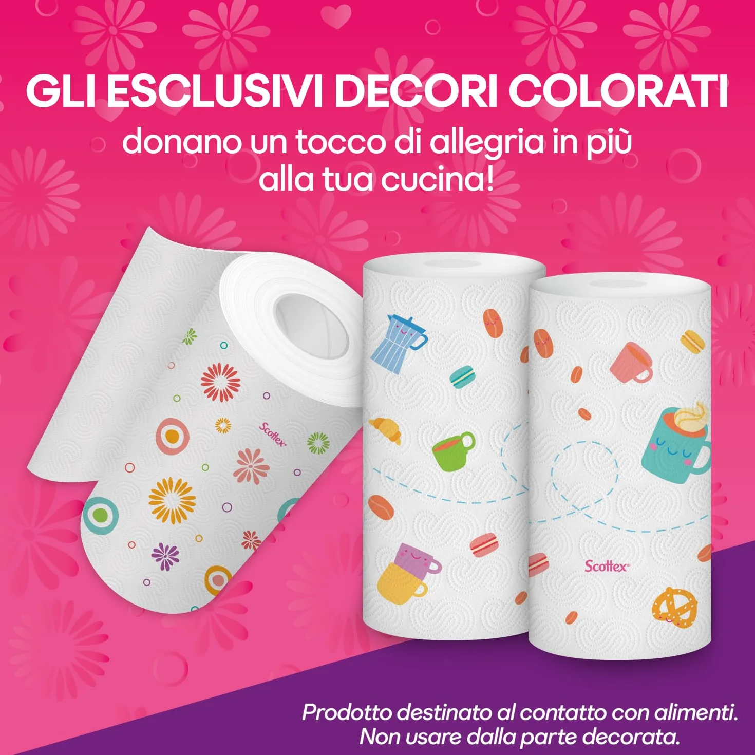 Scottex Amore di Casa Carta da Cucina 21 Rotoli 68 Strappi Carta Assorbente Rotoloni