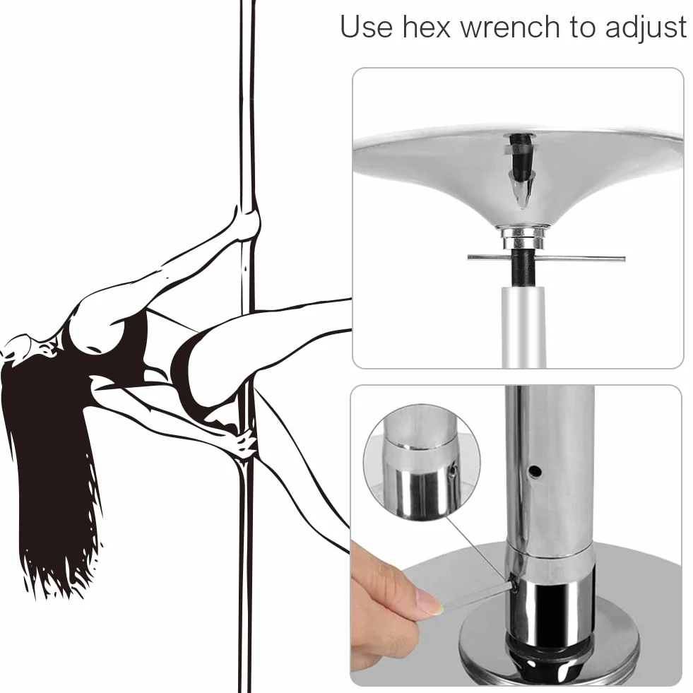 Palo da pole dance professionale diametro 45 mm regolabile portatile rimovibile statico e rotazione