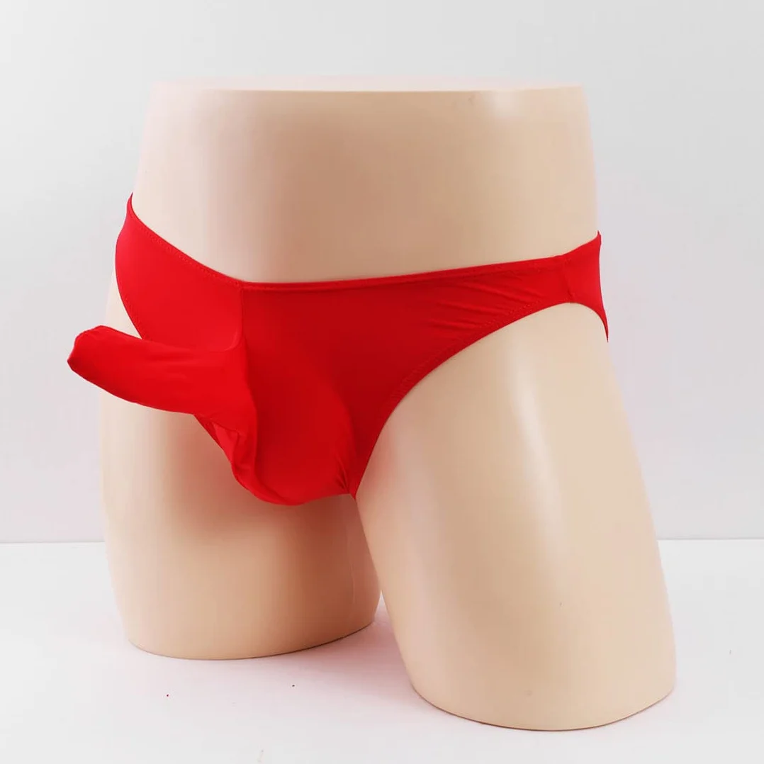 Perizoma da Uomo Sexy Slip Bikini Biancheria Intima con Naso Elefante Vita Bassa Mankini Stile Animale Rosso 1 Confezione