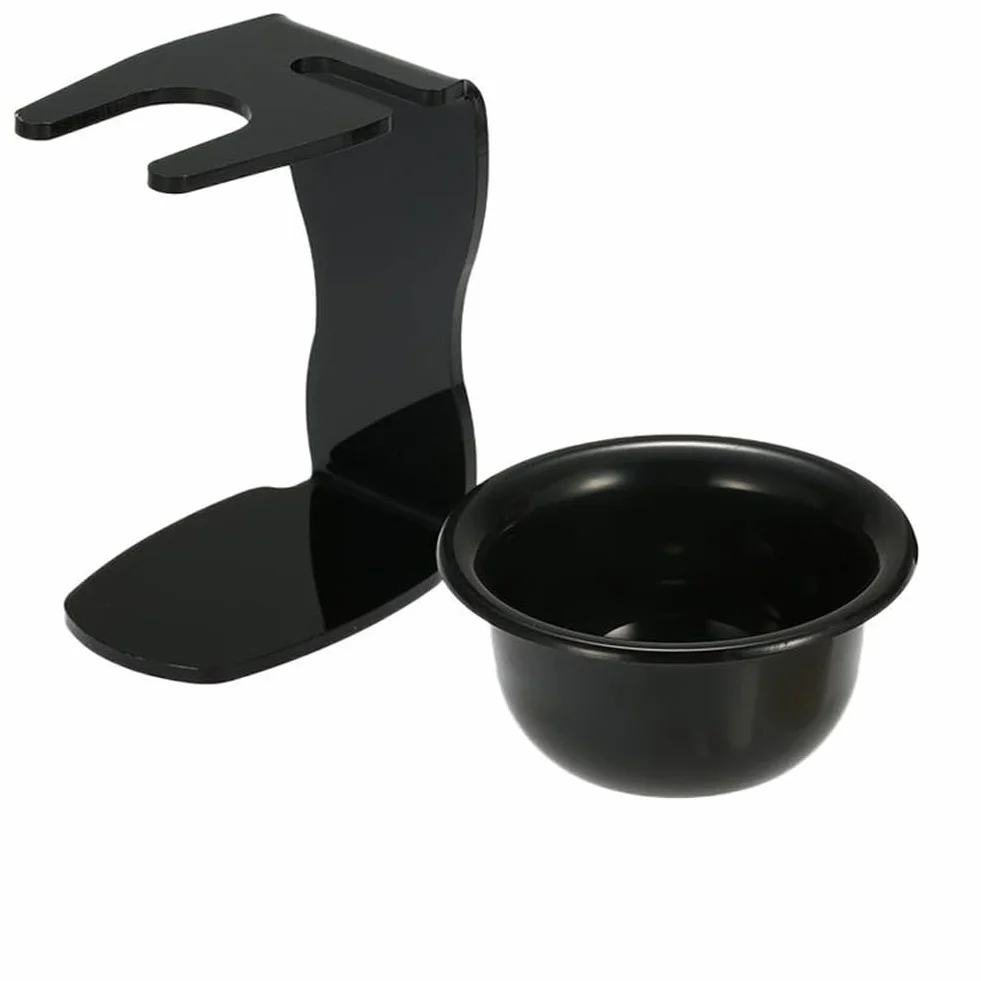 Set di pennelli da barba,Kit da barba 3 in 1 per uomo Spazzola per barba con supporto Porta rasoio e ciotola da barba per i regali della festa del papà
