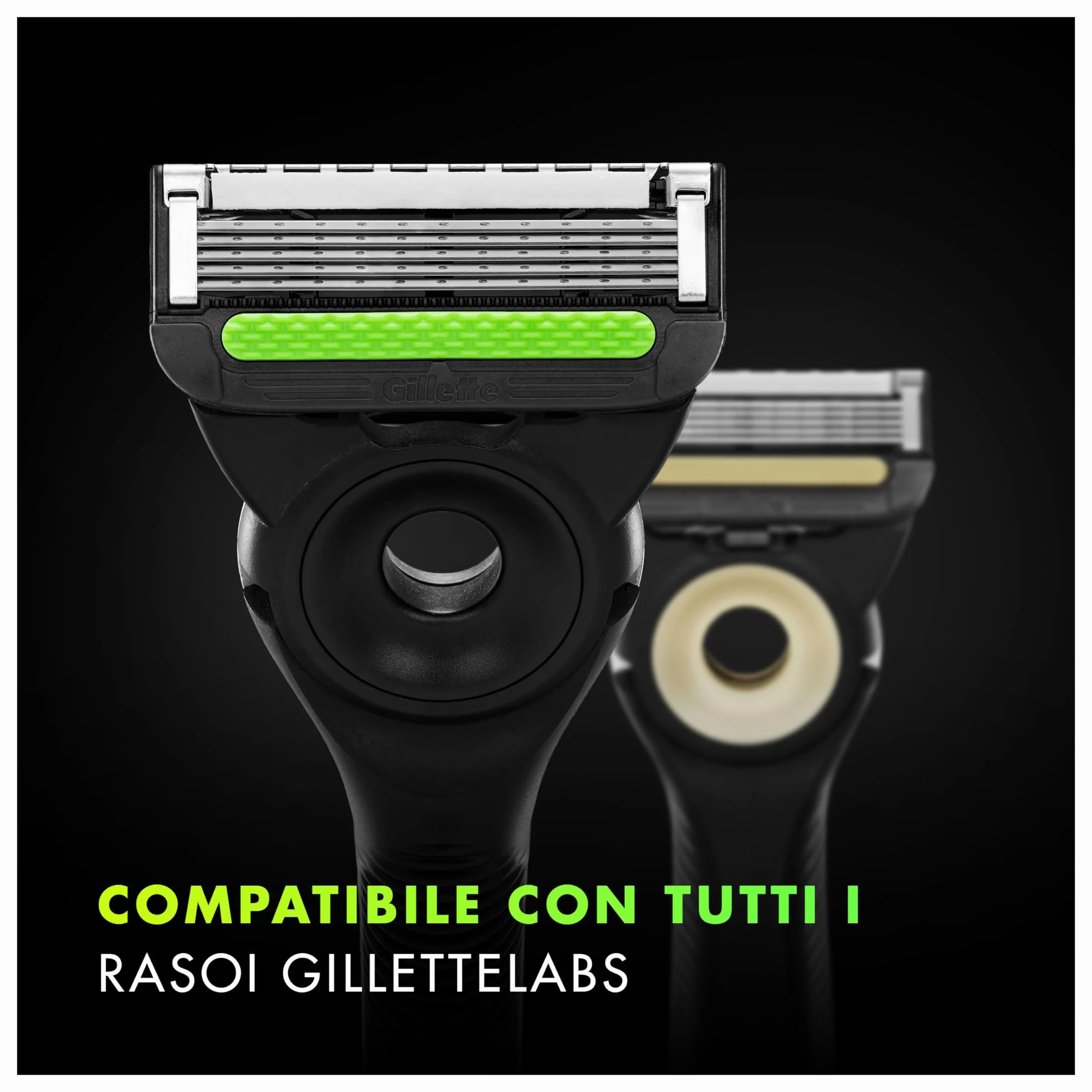 GilletteLabs LametteDi Ricambio Per Rasoio Da Uomo, Confezione Da 4, Compatibili Con GilletteLabs Con Barra Esfoliante E Heated Razor