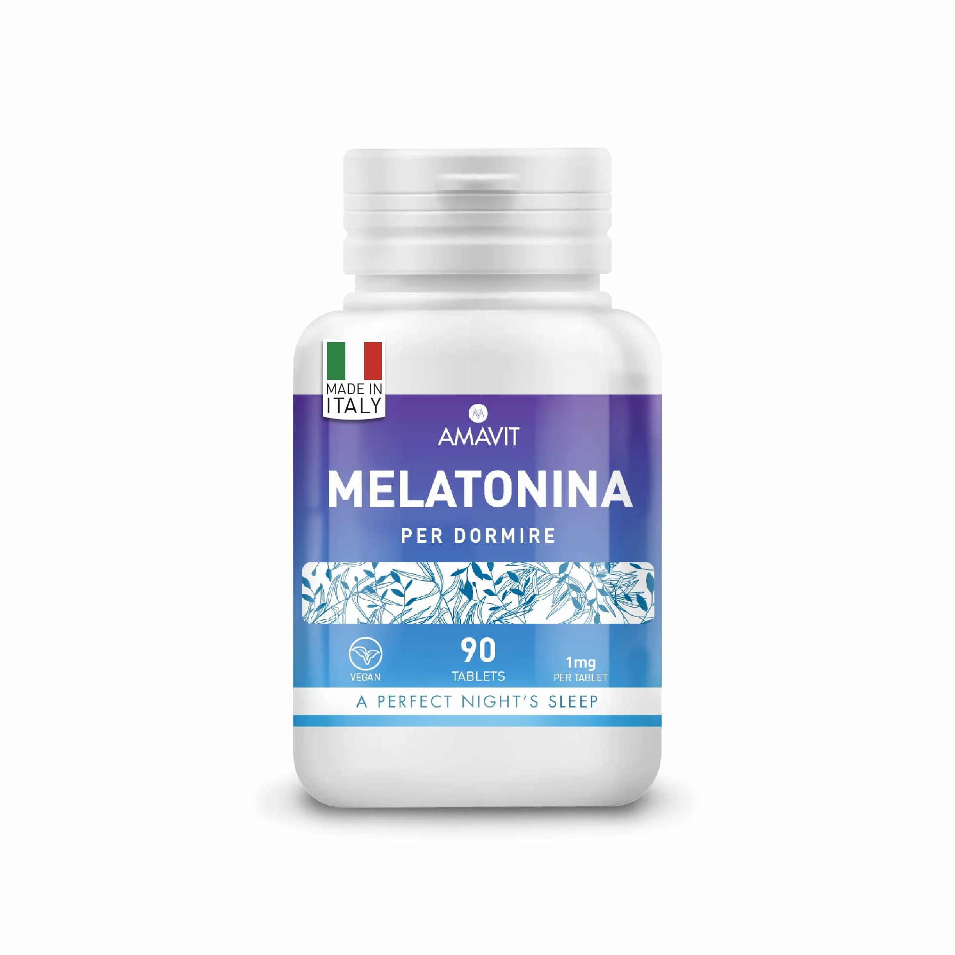 AMAVIT Melatonina 1mg 90 Compresse Integratore Alimentare per Sonno