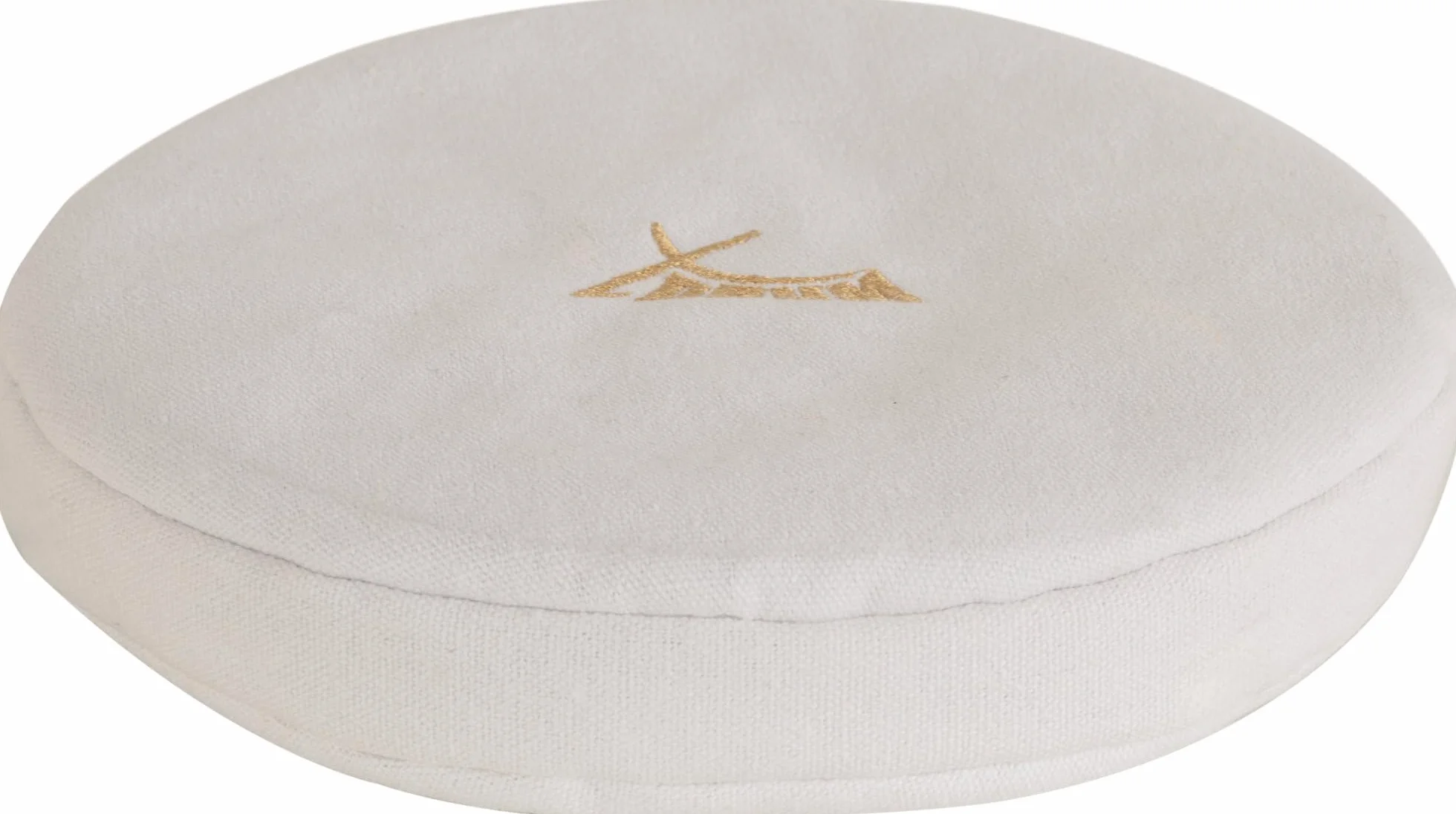 Cuscino di Grano Saraceno XDrum 21 cm in lino, riempito con grano saraceno. Diametro 21 cm. Ideale per preriscaldare campane tibetane, trasmette quasi tutte le vibrazioni.