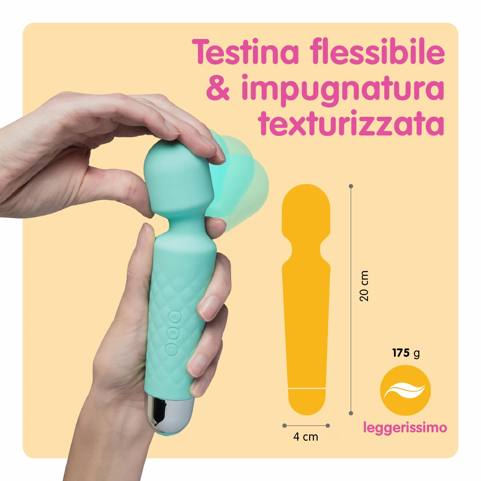 Vibratore Sessuale per Donna - Massaggiante Personale Con 8 Velocità e 20 Modalità - Stimolatore Punto G - Dildo vibrante, Vibratorepunto squirt, Giocattoli Sessuali - Oliver James (Verde)