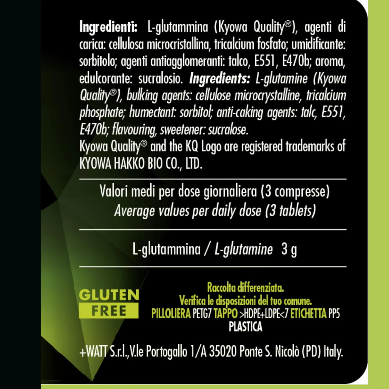 Glutammina+ polvere - Integratore Con Funzione Anticatabolica- Formato: 300 g