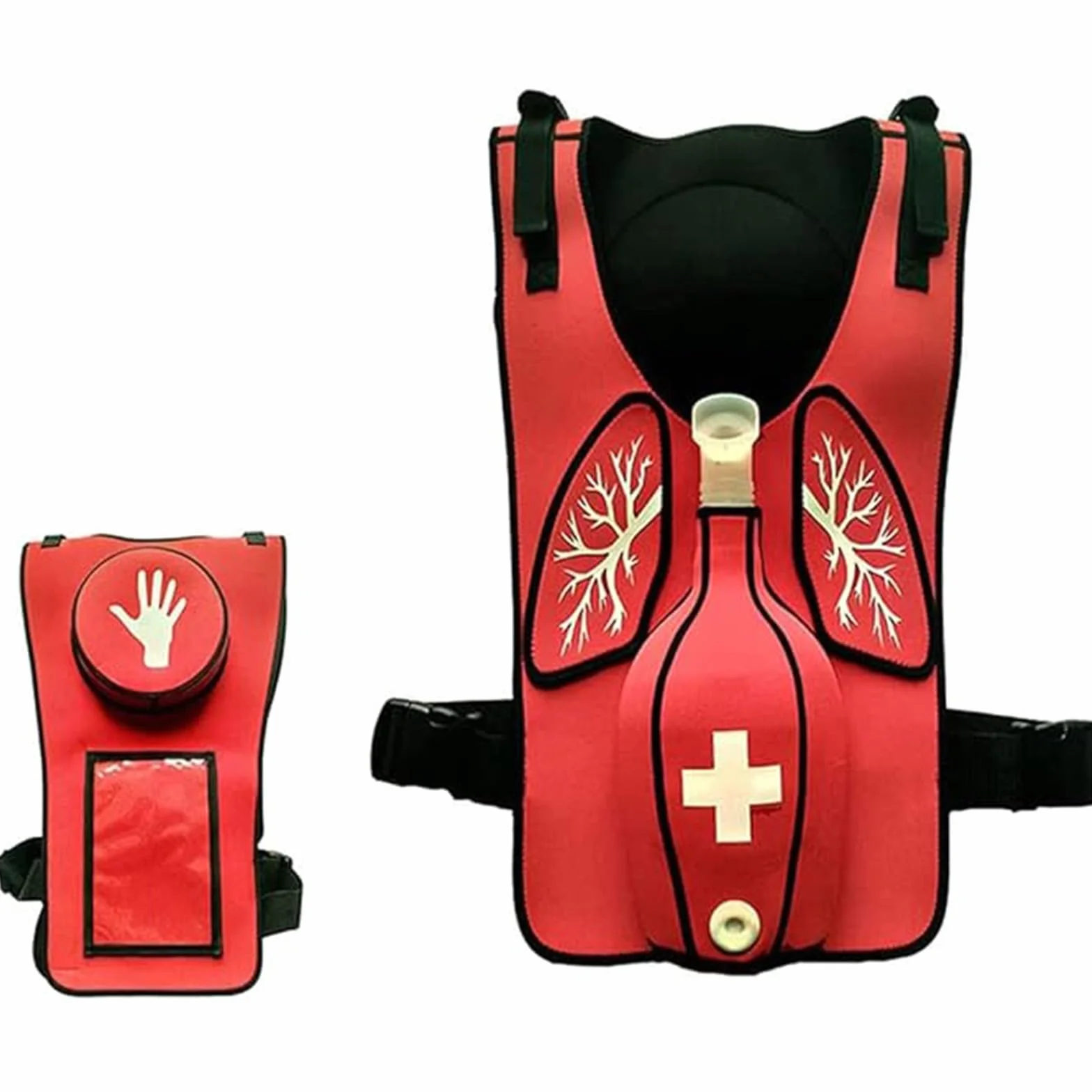 Gilet Anti-Soffocamento per Addestramento Ostruzione Vie Aeree con Dispositivo Soccorso Schiaffo Schiena Manovra Heimlich