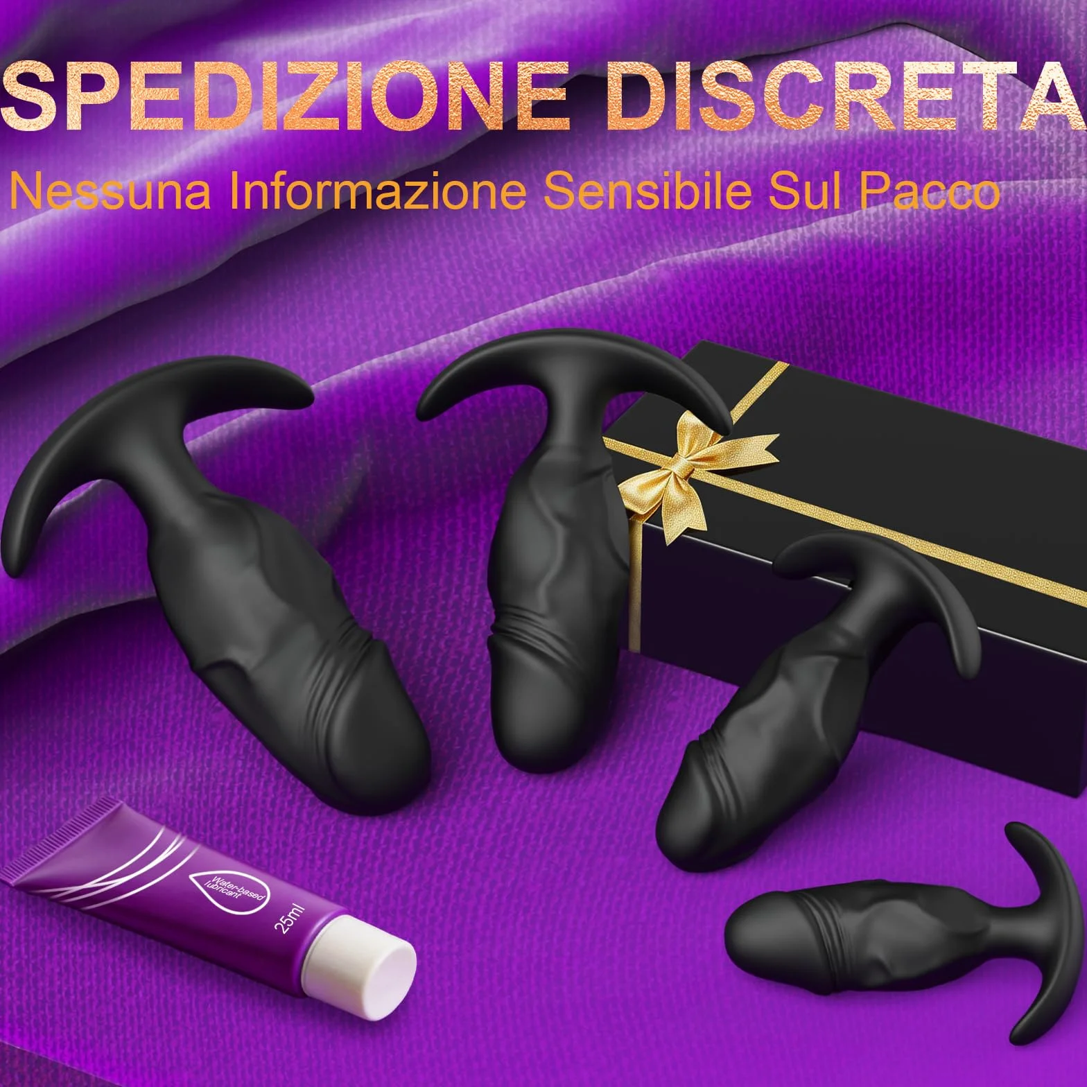 4PCS Plug Anale Dilatatore Donna Uomo Dildo Anale Dilatatore Sex toys Anal Plug Sexytoysys Donne Coppia Uomo Silicone Butt Plug Analesex Kit Anali Toys Sessuali Per Donne