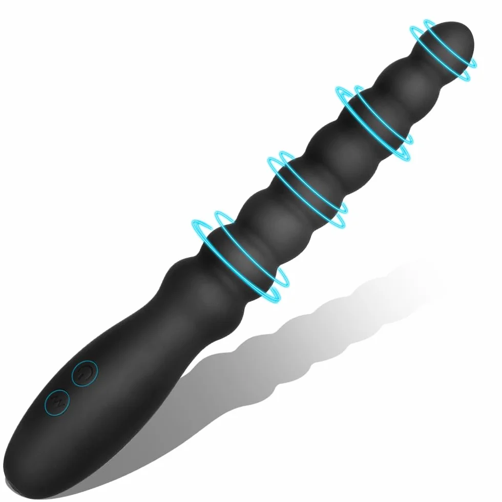 Perline Anali Vibranti Giocattolo per Uomini Donne Coppie Vibratore Ricaricabile Stimolatore del Punto G Impermeabile Massaggiatore della Prostata Maschile Gradiente Silicone per Principianti