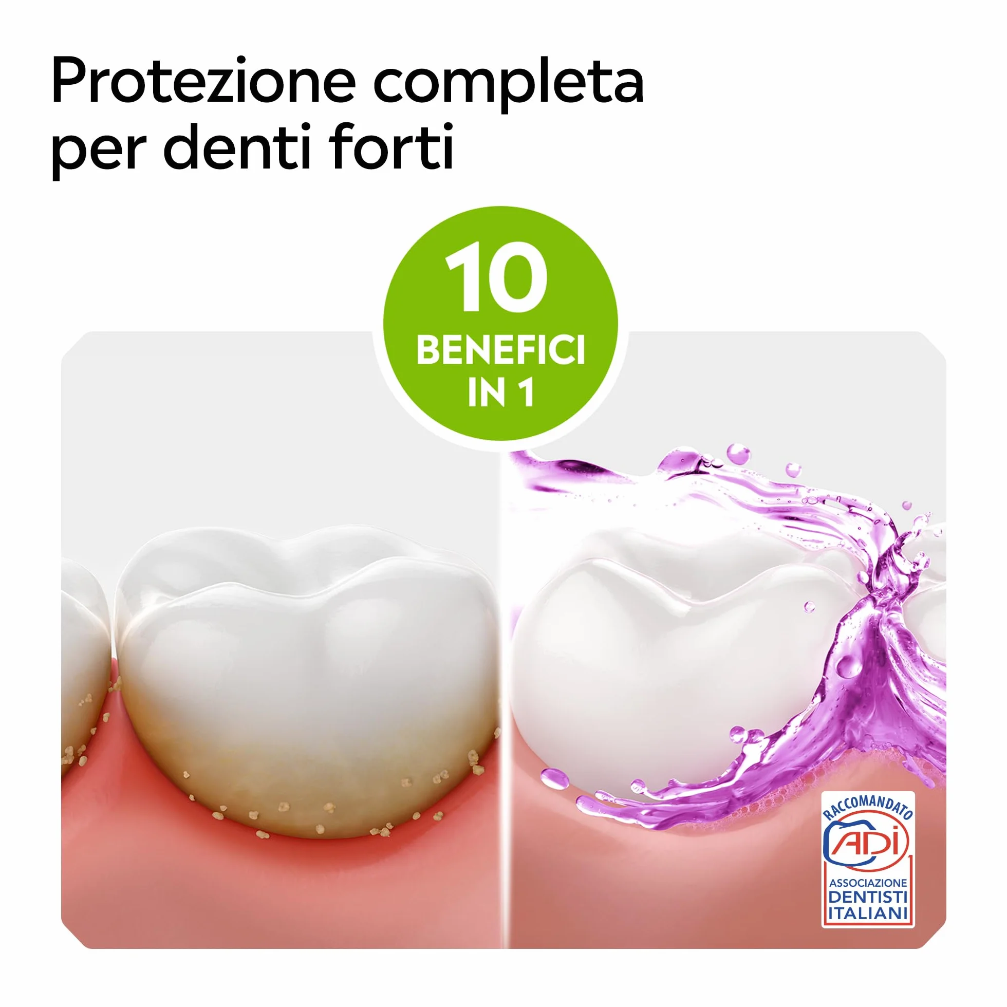 LISTERINE Total Care Collutorio al Fluoro Menta Pura 1L 10 benefici in 1