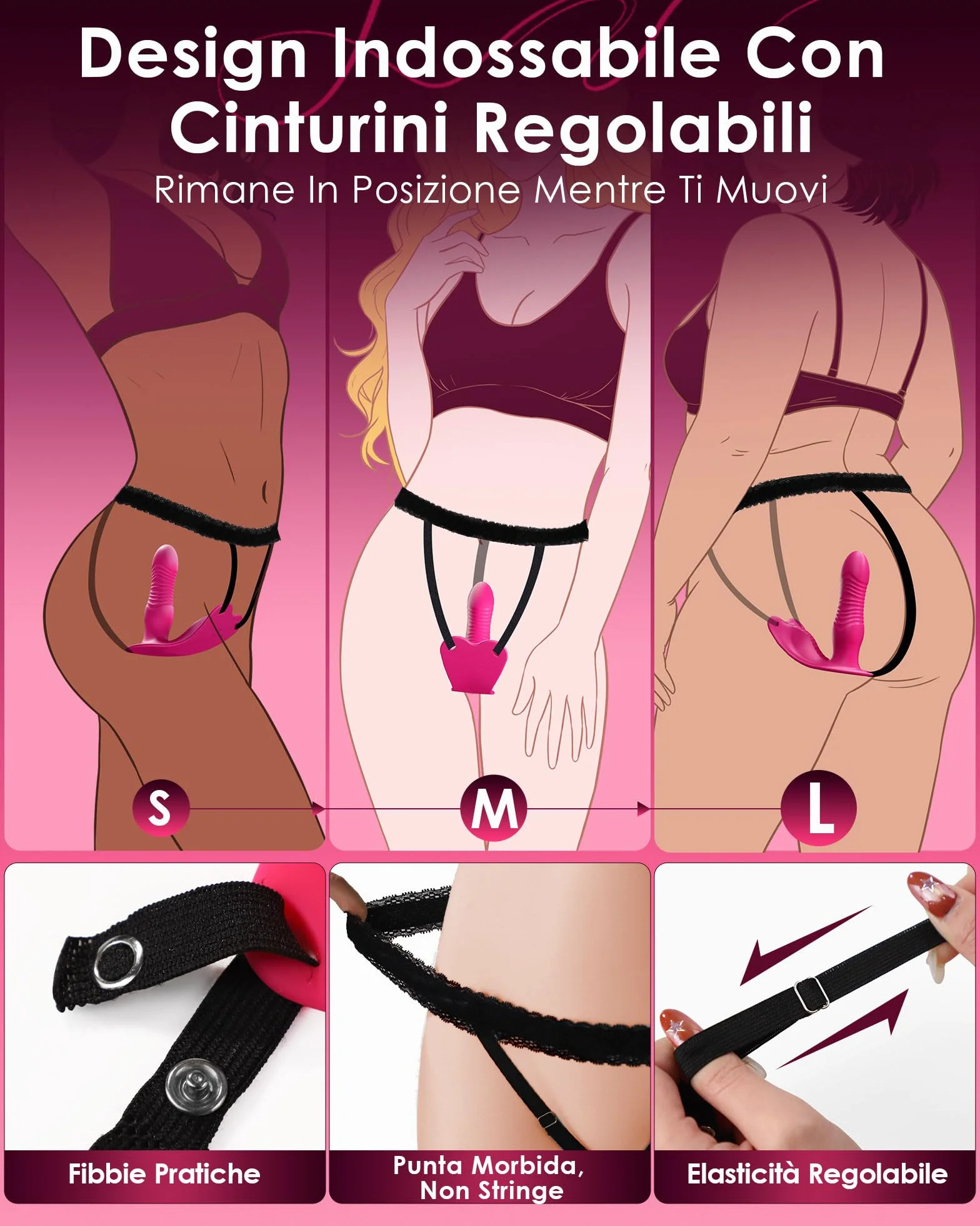 Vibratore A Mani Libere Da Cavalcata Sex Toys Donna Punto G Squirting 10x10 Spinta Vibrazione Modalità Giochi Erotiic Indossabile Palline Anali