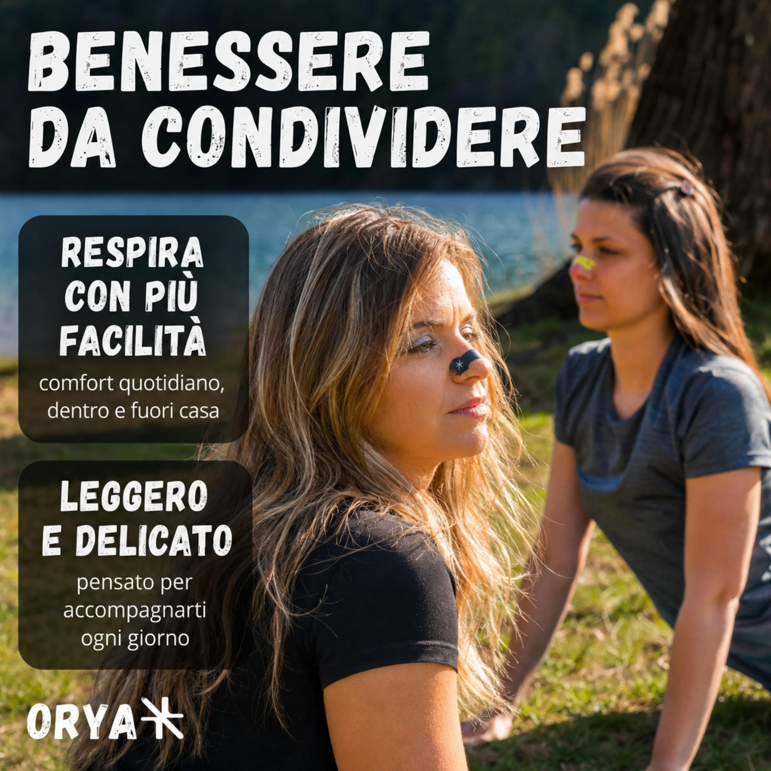 ORYA 30 Cerotti Nasali Antirussamento Sport, Dilatatore Nasale Respirare Meglio, Nero