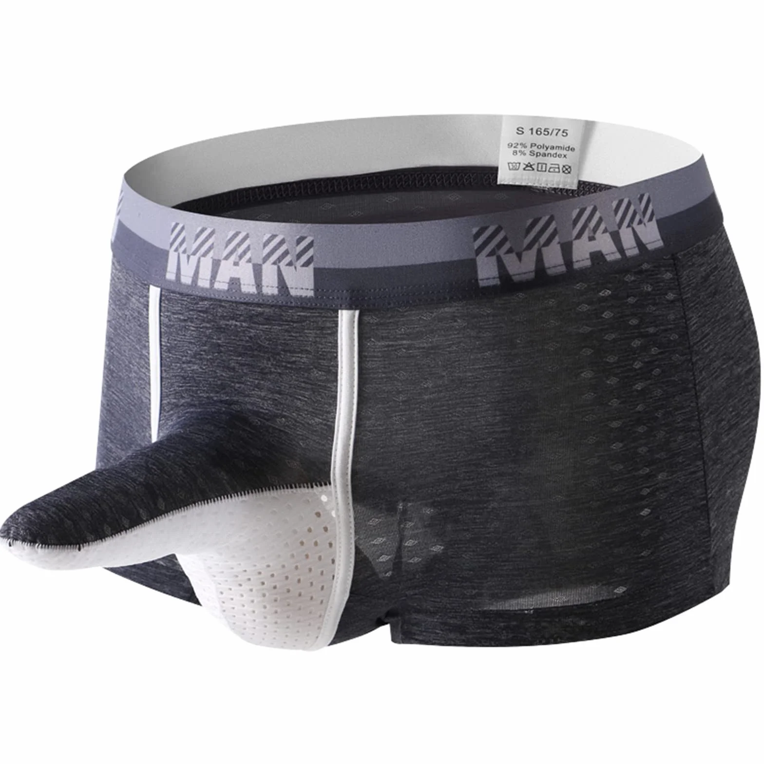 Mutande Uomo Sexy Mesh Elephant Trunk Breathable Boxer