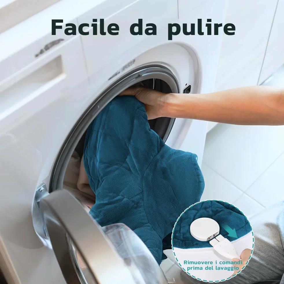 Termoforo Cervicale e Spalle, Riscaldamento Rapido, 5 Regolazioni della Temperatura, Lavabile in Lavatrice, Spegnimento Automatico