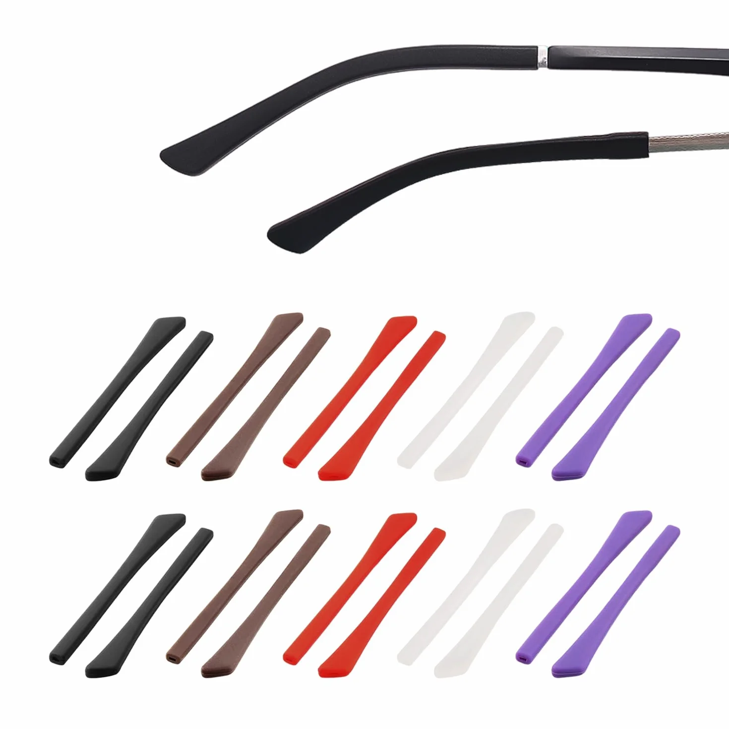 Coprigambe per Occhiali in Silicone Morbido Antiscivolo Elastici per Occhiali Accessori