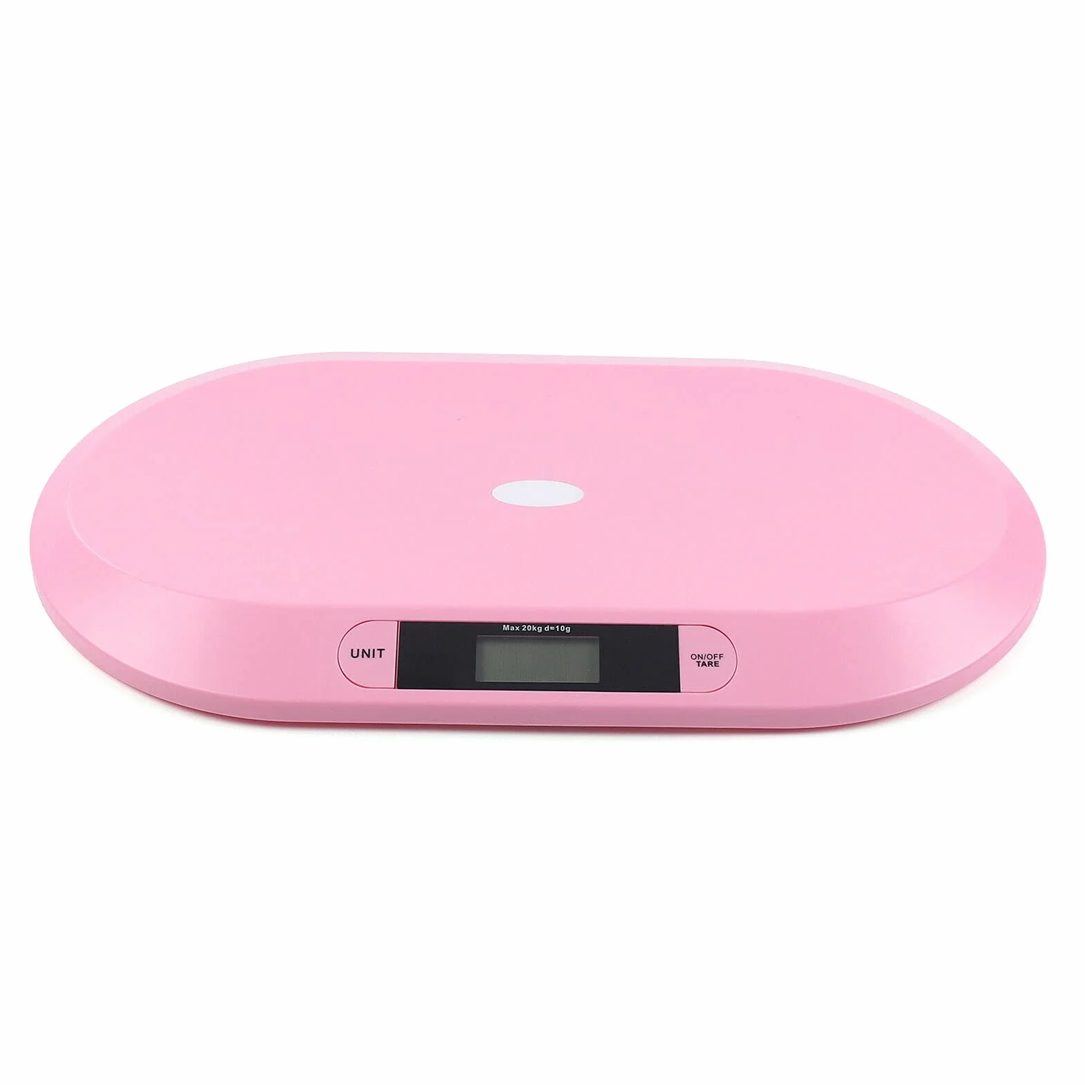 Bilancia Bambino Elettronico LCD 30g-20kg con Tare, Segue Crescita, Rosa