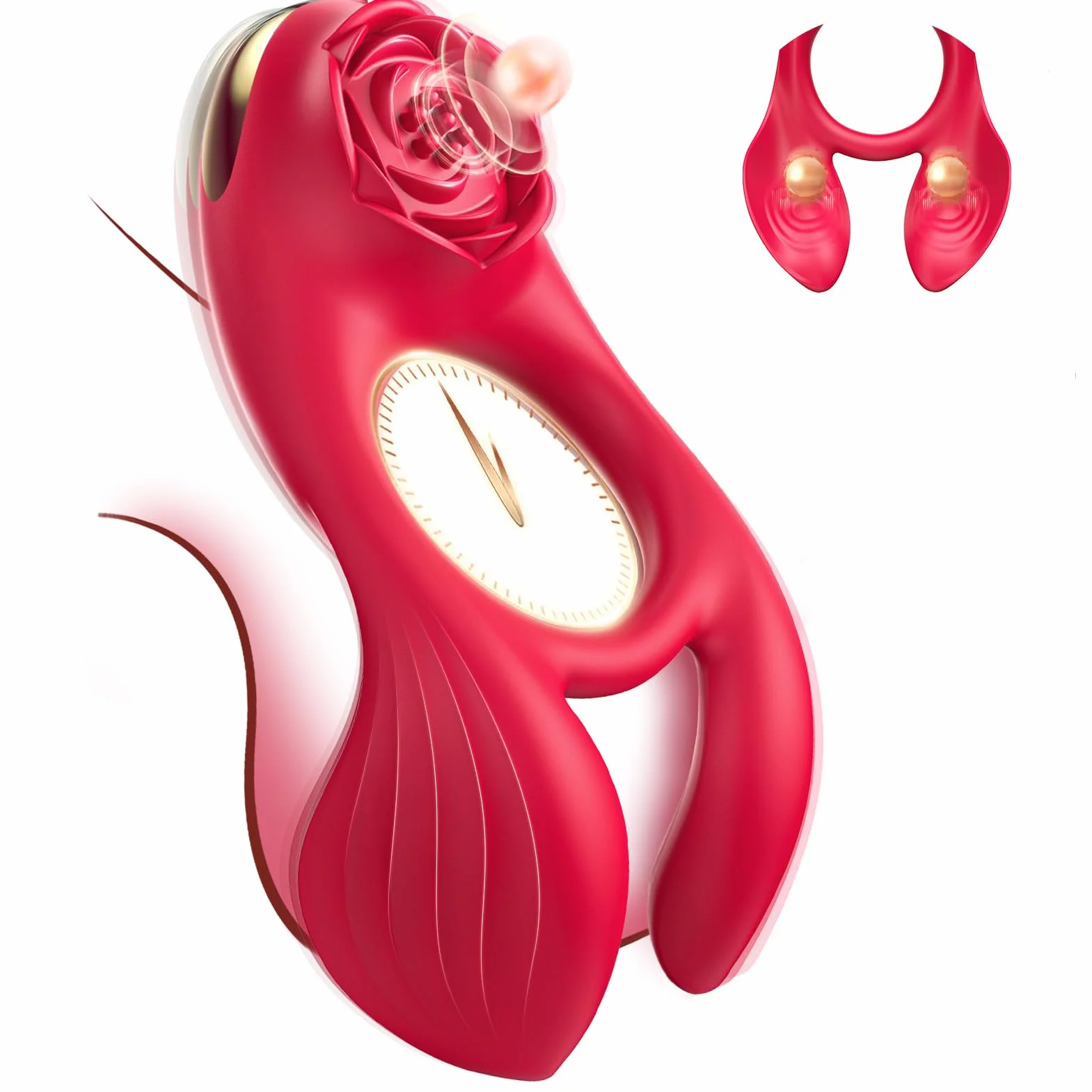 Sexytoysys Coppia Anello Vibrante per Lei e Lui - 3 Motore 7 Modalità Sex Toys Uomo e Donna Stimolatore per Clitoride Toys Sessuali per Coppie Anello per Pene da Uomo Cockring Stimolatore Pene Sex Toy