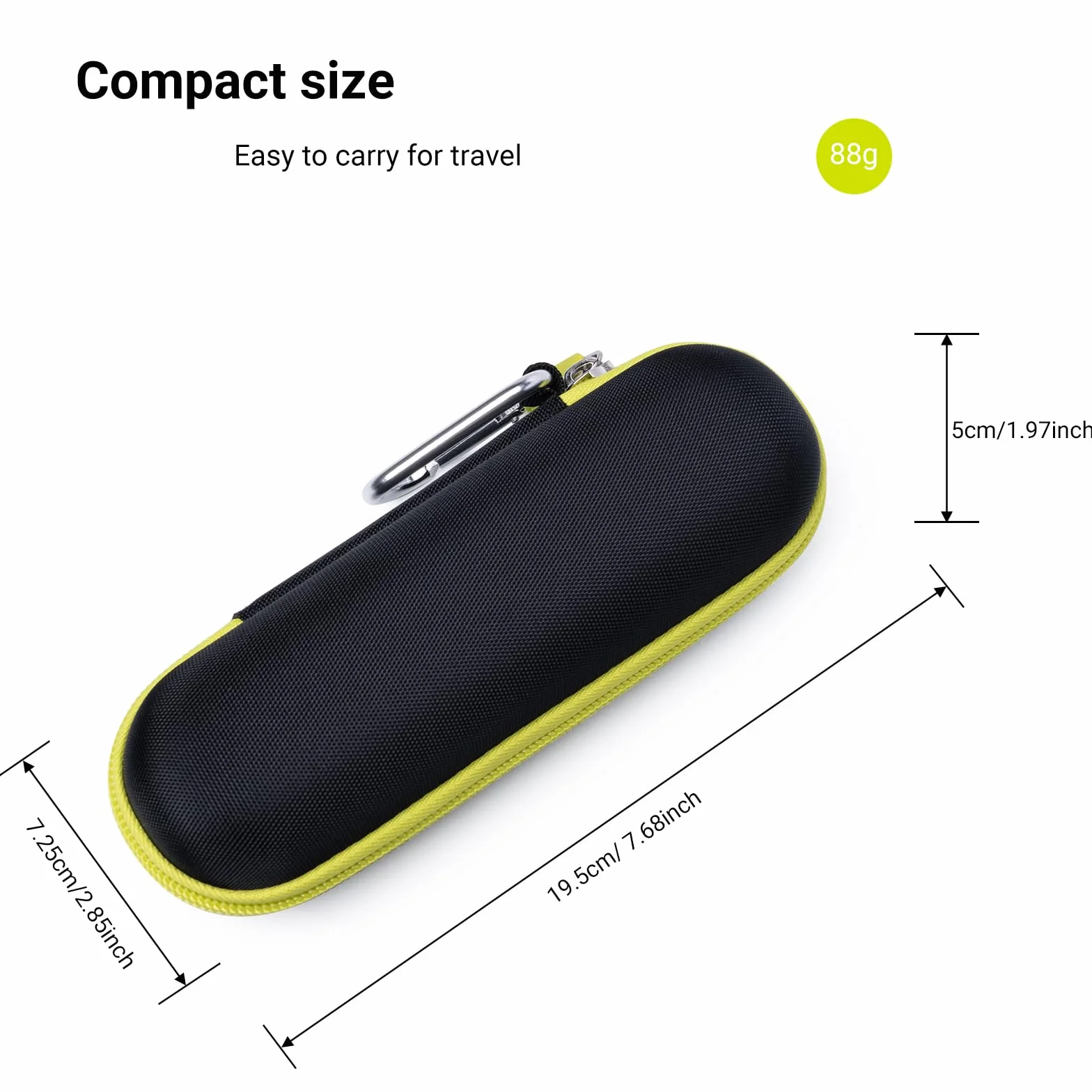 Custodia da viaggio per Philips OneBlade 360/Pro/Intimate Series, custodia rigida in EVA per rasoio elettrico, regolabarba e body groomer con organizer per accessori, nero e verde