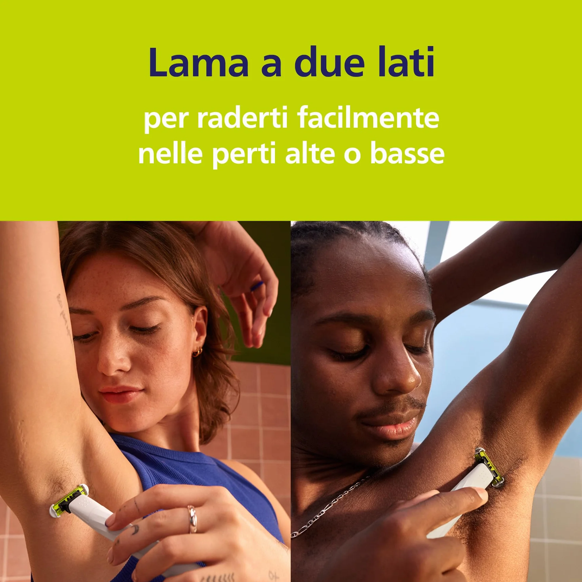 Philips OneBlade Intimate lame QP229/50 2 pezzi compatibili OneBlade Pro SkinProtect