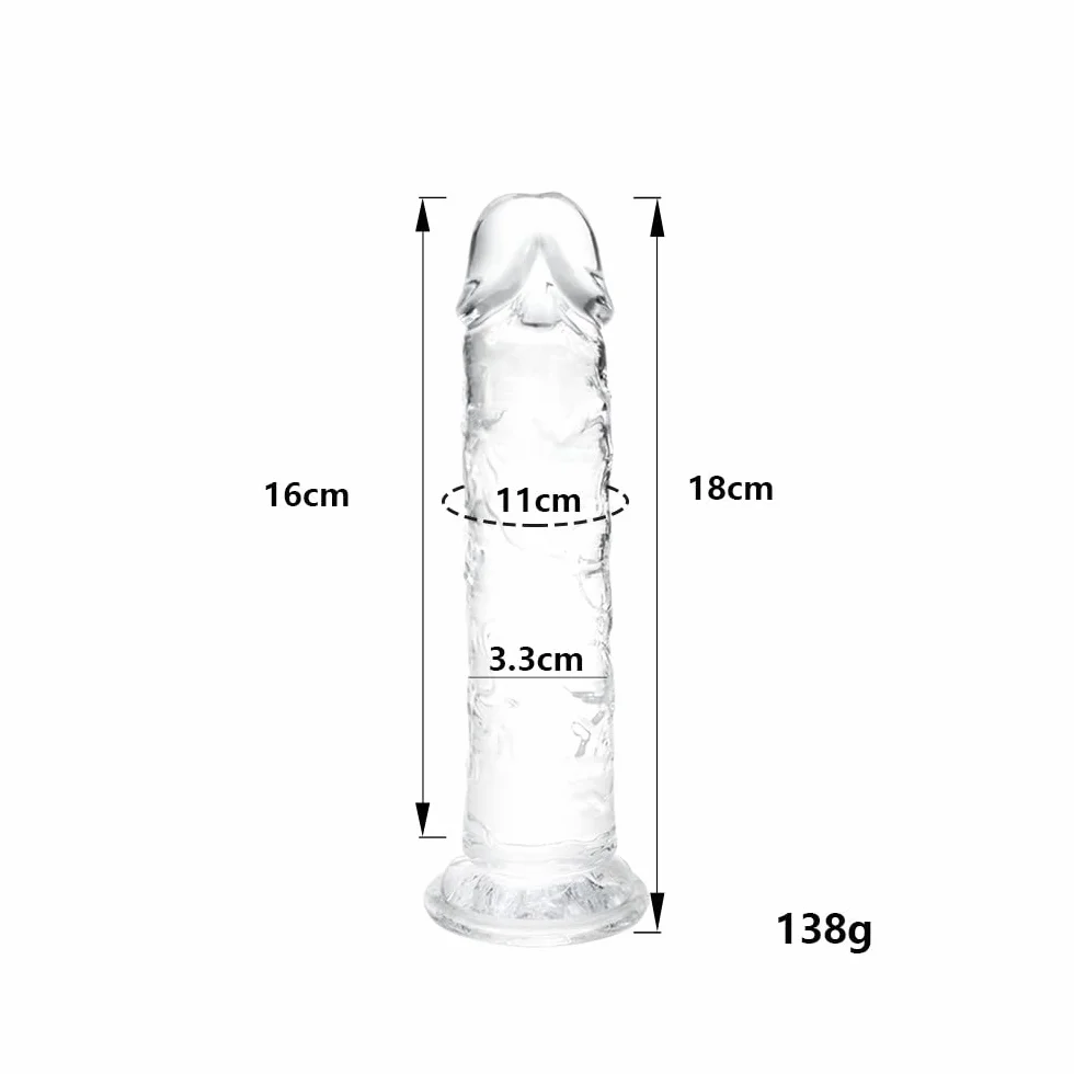 Piccolo dildo per donne, 18 cm, morbido e realistico, giocattolo sessuale per principianti, gelatina, con tettarella per coppie, adulti e giochi erotici