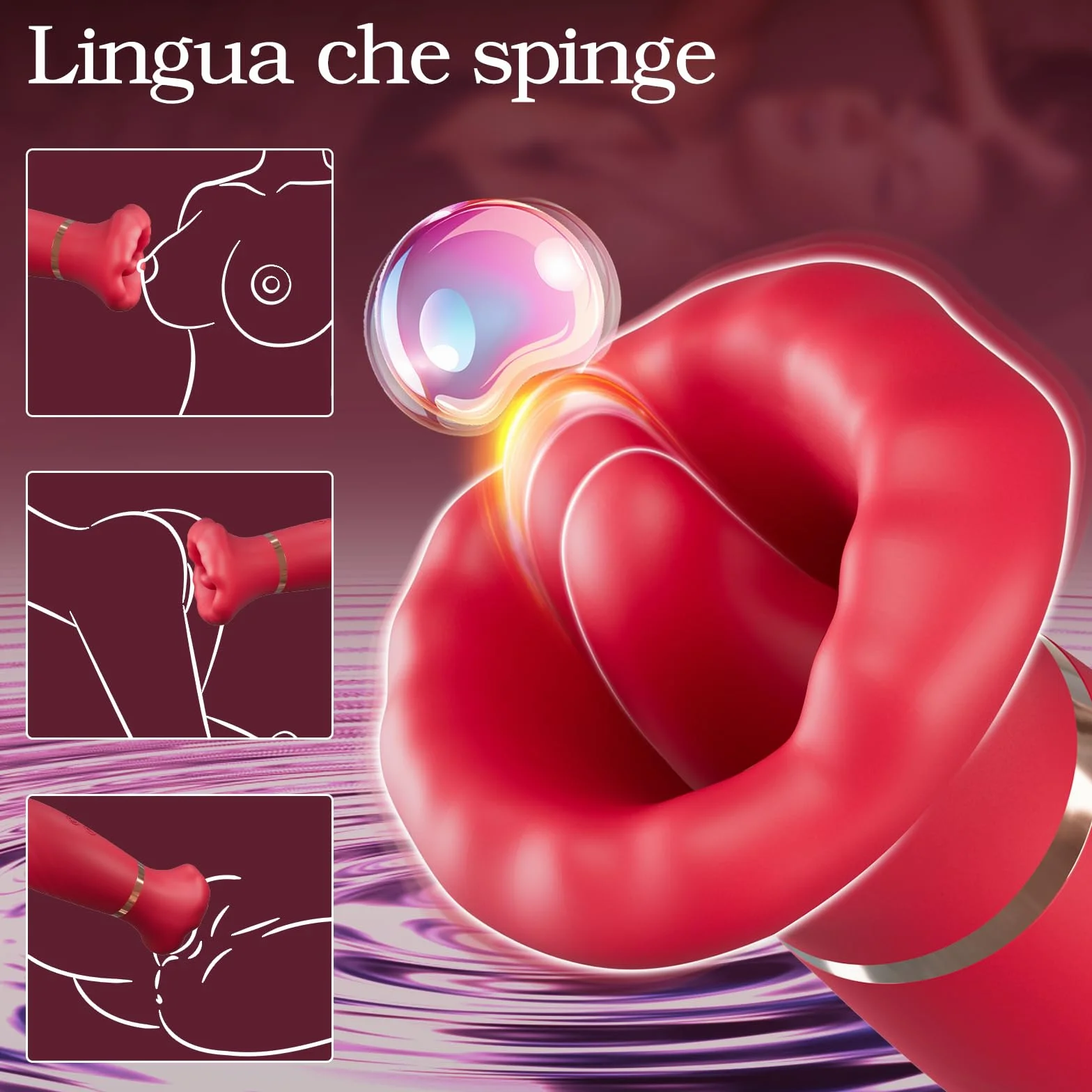 Vibratore Giocattoli Sessuali per Donne Sex Toy Solo - Vibratori per donne con 10 modalità di vibrazione e 10 modalità di leccate, vibratore per punto G con stimolazione del clitoride per Femmina