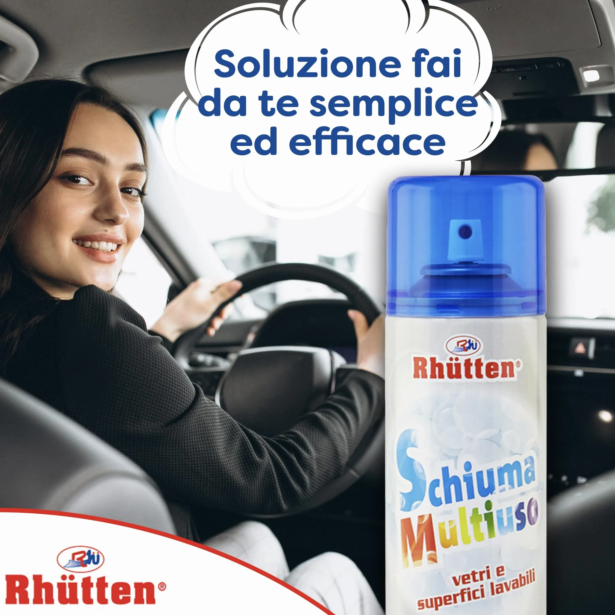 Schiuma Multiuso Igienizzante con Ammoniaca 400ml Spray Detergente per Superfici Lavabili