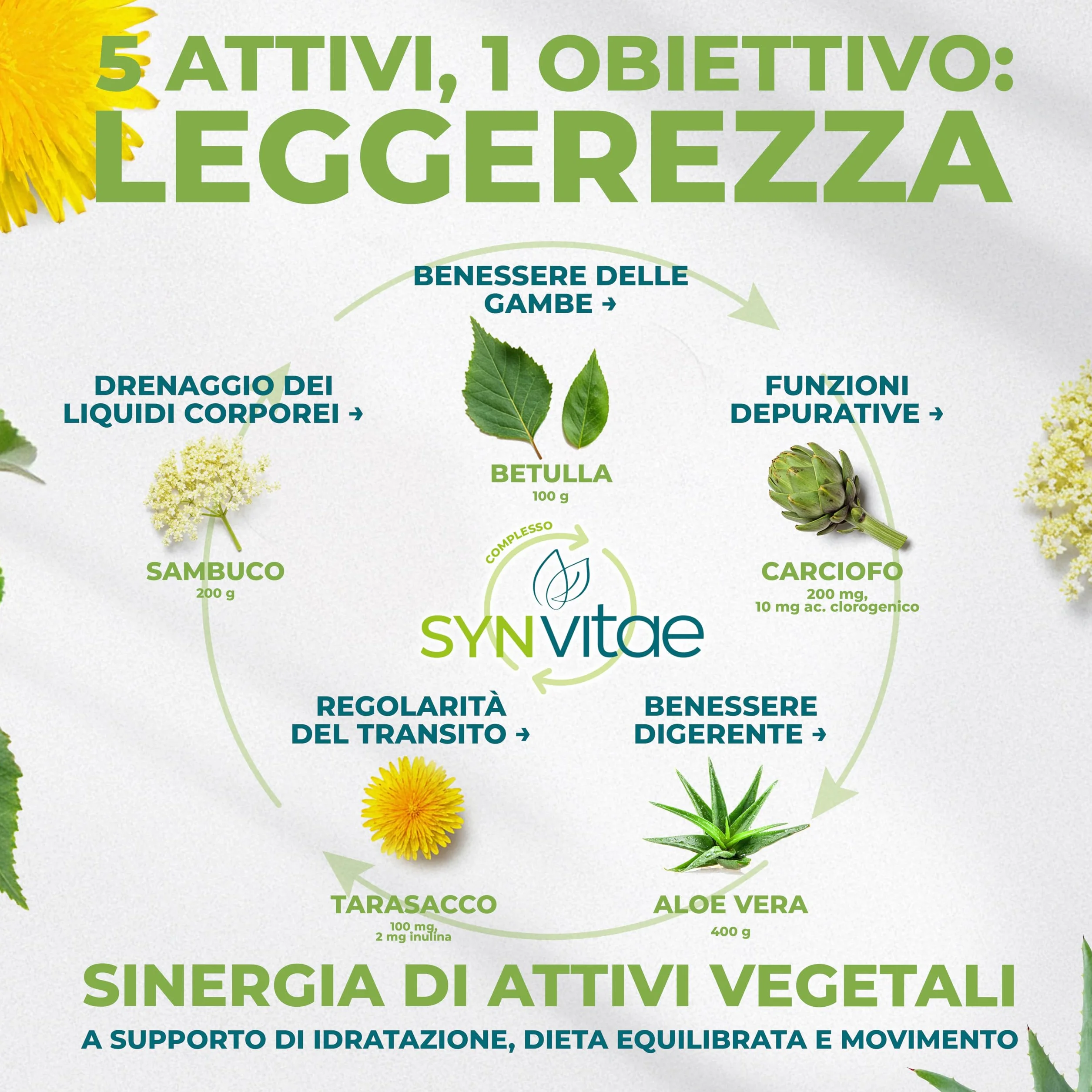 IN VITAE Drenante Forte Integratore con Aloe Tarassaco Betulla Carciofo e Sambuco Drenaggio Liquidi Corporei Funzioni Depurative 20 Stick Gel