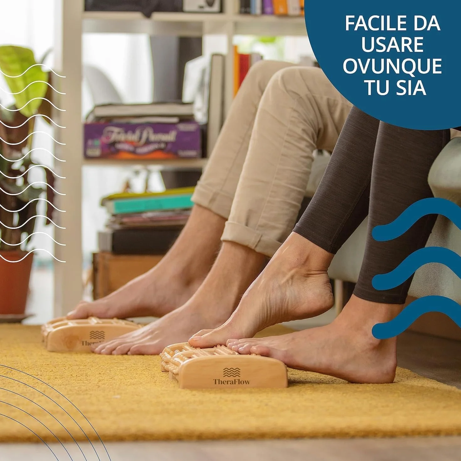 TheraFlow Massaggiatore Plantare Shiatsu Rulli Fascite Plantare con Pallina Massaggio Muscolare e Guida Riflessologia