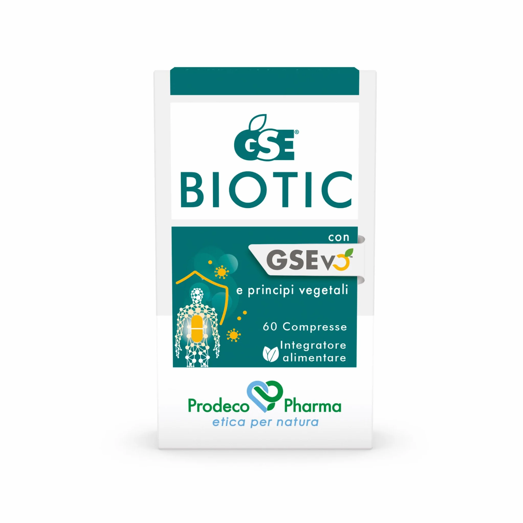 Prodeco Pharma GSE BIOTIC 60 Compresse Integratore Alimentare Semi di Pompelmo