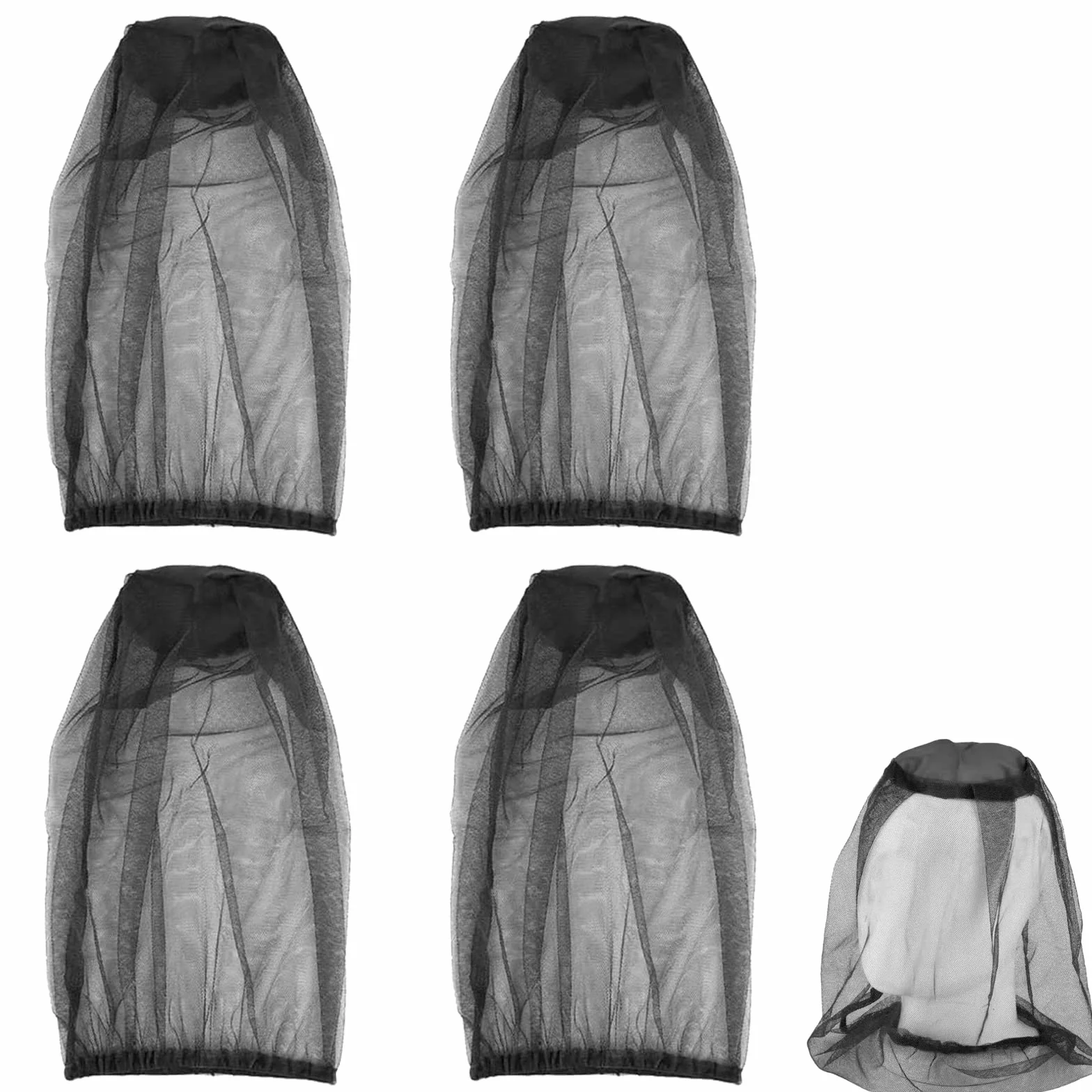 Cappello Anti-zanzare Insetti Nero con Velo per Apicoltore Uomo Donna Pesca Campeggio