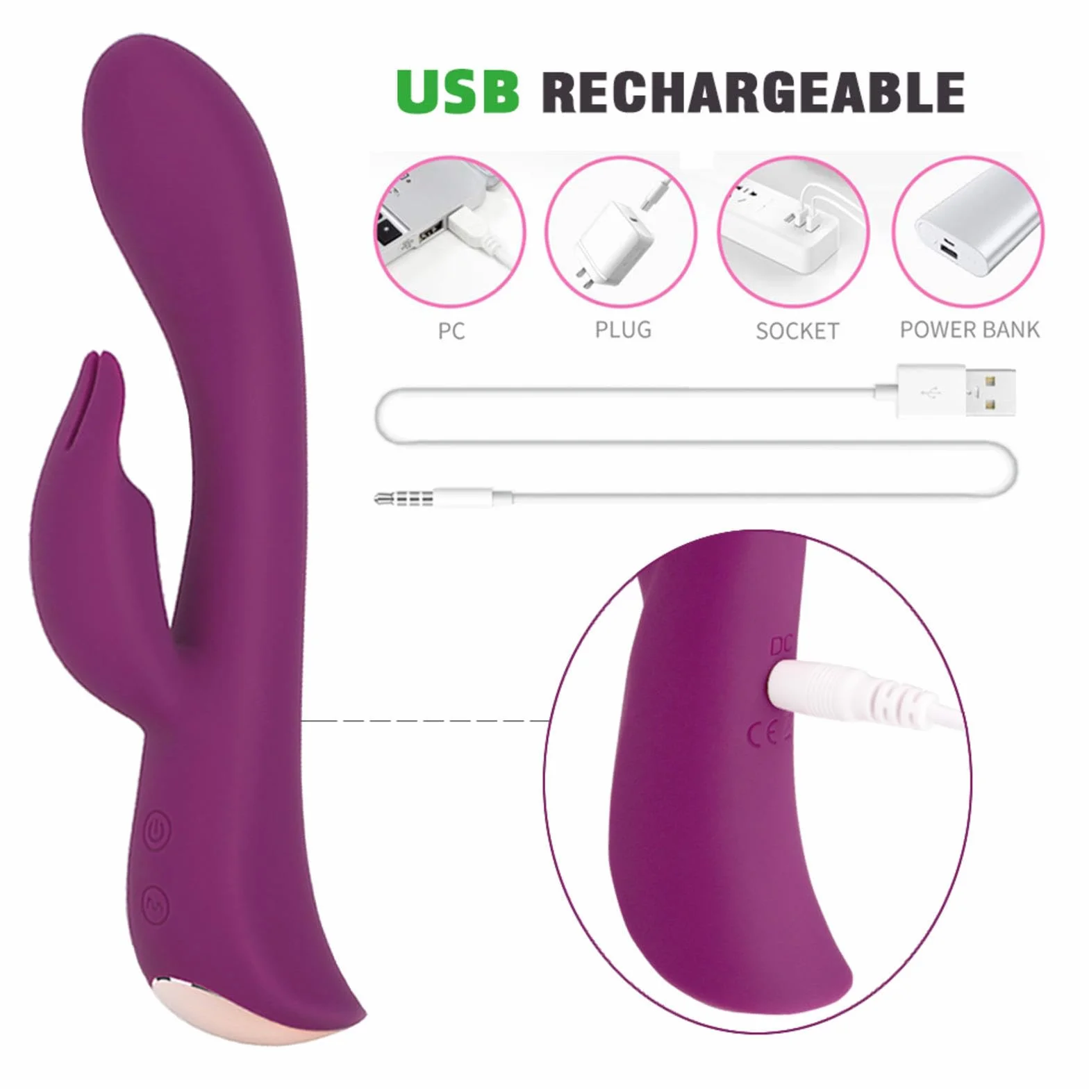 Vibratoreper Donna Vibratore Donna Punto G, Dildo Vibratoreper Realistico Sex Toy in Silicone Vibrazione Impermeabile Erotica per Donne,Red