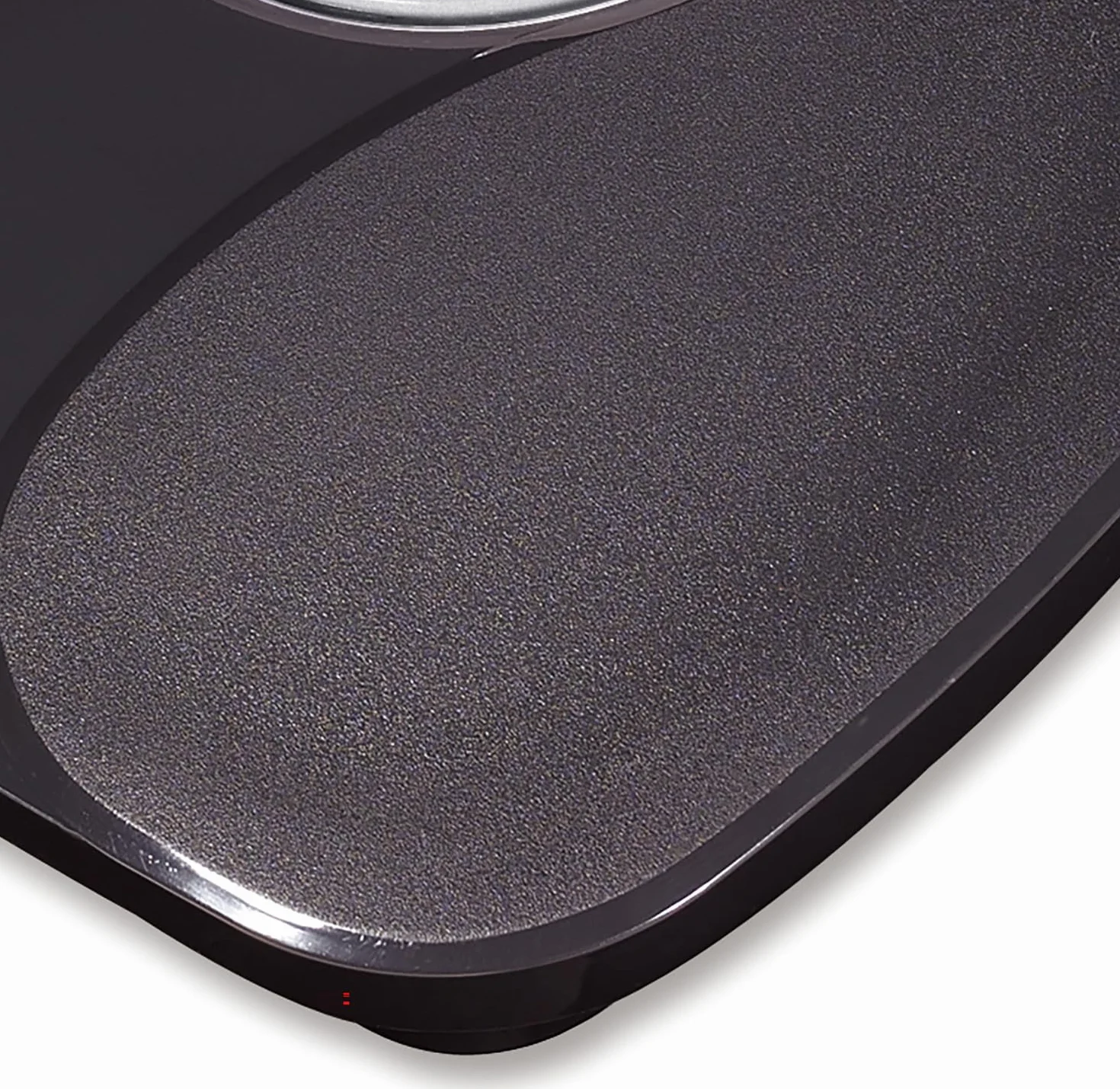 LITTLE BALANCE 8727 Confort 150, Bilancia pesapersone meccanica, Bilancia con schermo XL, Forma compatta, 150 kg, Nero