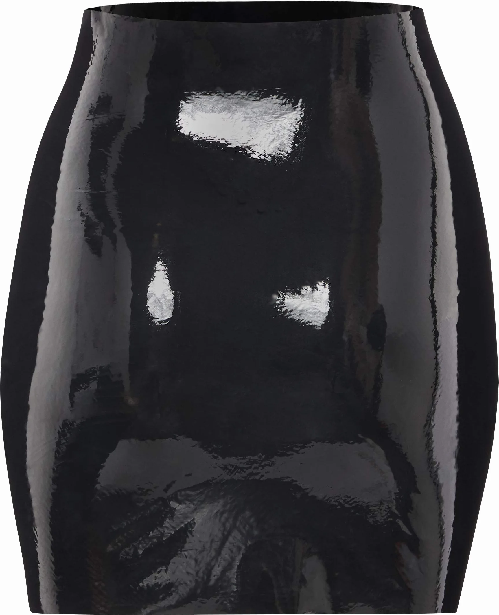 Mini abito latex con adesivi capezzoli coordinati, nero, S/M