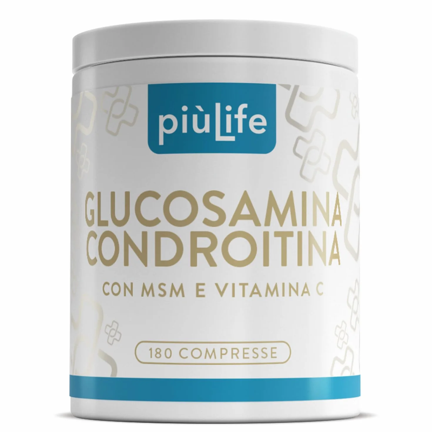 Glucosamina Condroitina Msm 730mg per Compressa PiùLife, Integratore Articolazioni e Cartilagine ginocchio, Complex Condroitina Glucosamina Alto Dosaggio con Vitamina C per il Collagene