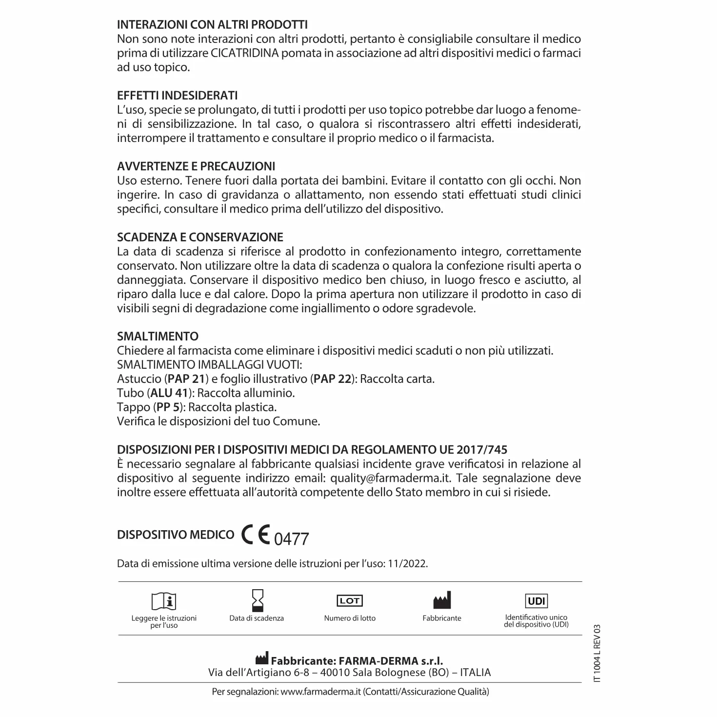 FARMA-DERMA Cicatridina Pomata 60g Acido Ialuronico Sale Sodico 0,2% | Riparazione Barriera Cutanea | Irritazioni, Arrossamenti, Lesioni Superficiali e Profonde | Uso Cutaneo Adulti e Bambini