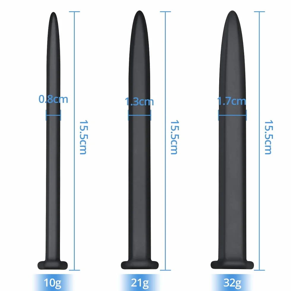 Roluck Un set di 3 tappi uretrali in silicone Set di dilatatori uretrali Perle di silicone Dilatatore del pene Uomini Masturbazione Plug uretrale Giocattoli sessuali