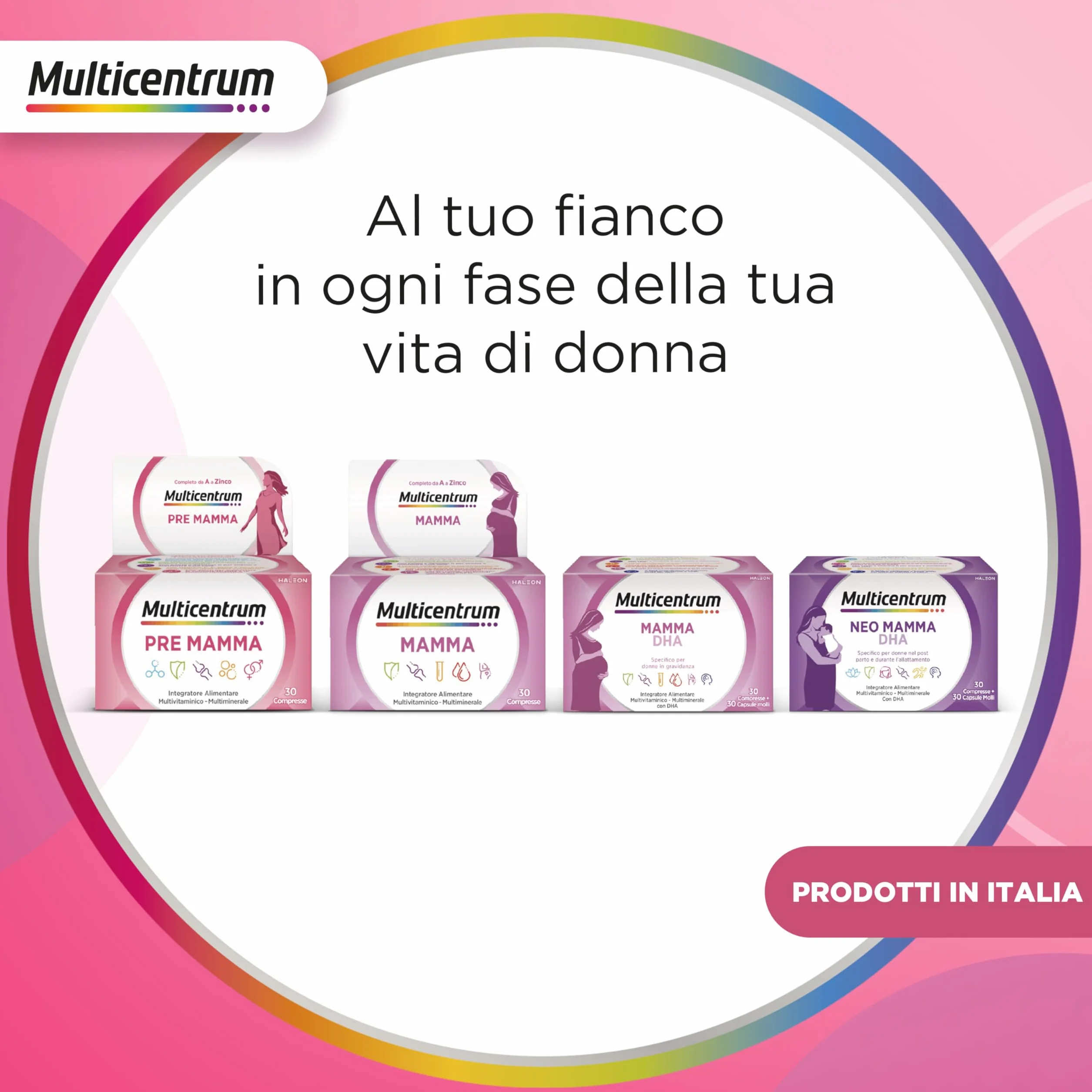 Multicentrum Pre-Mamma Integratore Multivitaminico con Acido Folico 30 compresse