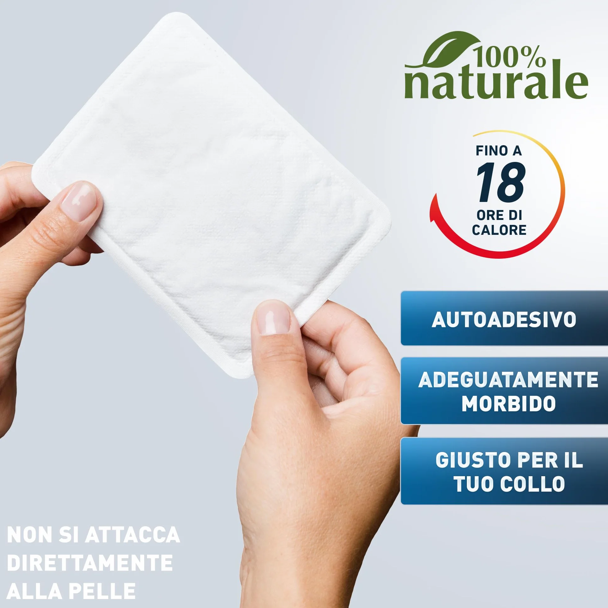 THE HEAT COMPANY Scalda-Collo EXTRA CALDO adesivo Scaldacorpo autoriscaldante puro naturale 3 pezzi