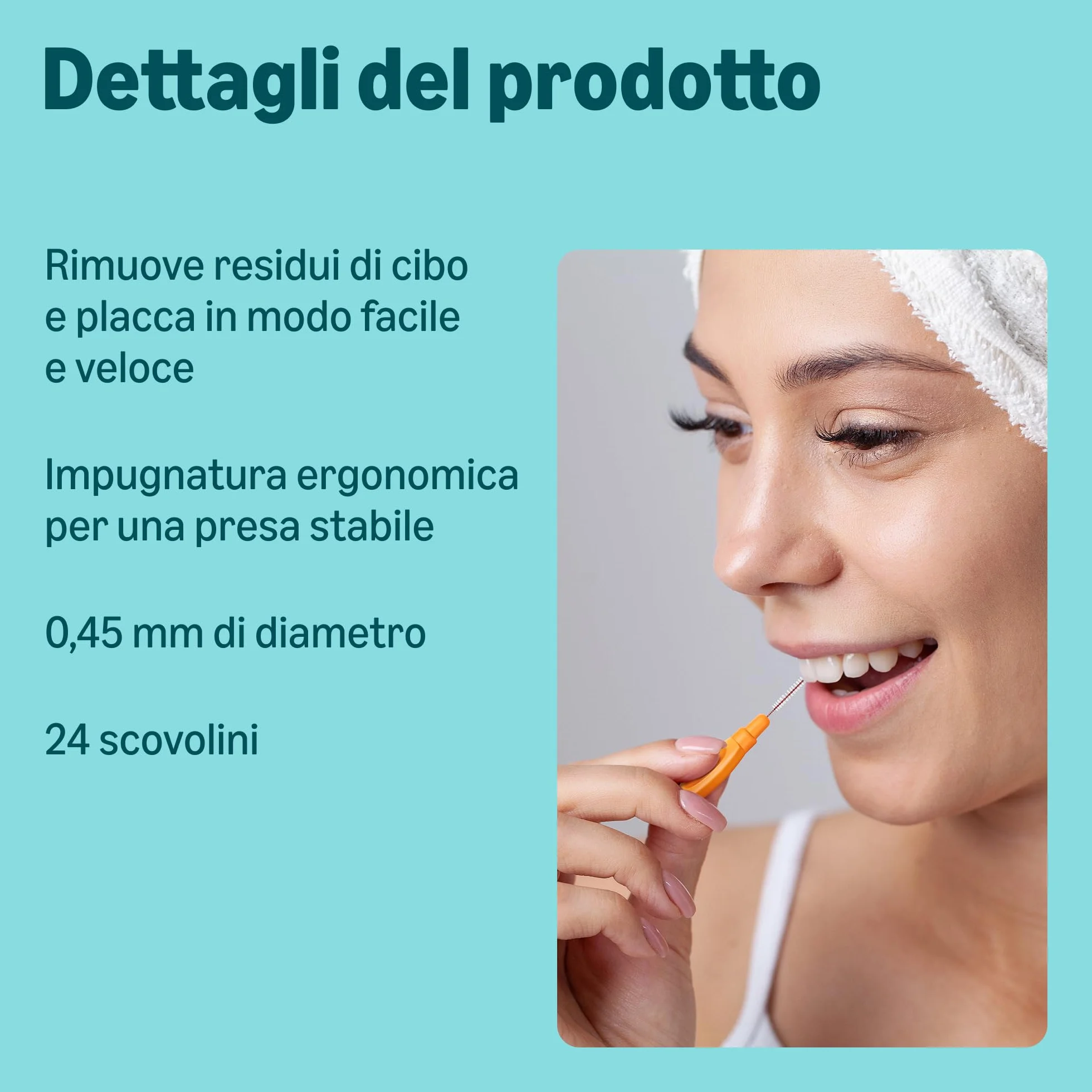 Scovolini interdentali 0,45 mm 24 pezzi Arancione by Amazon