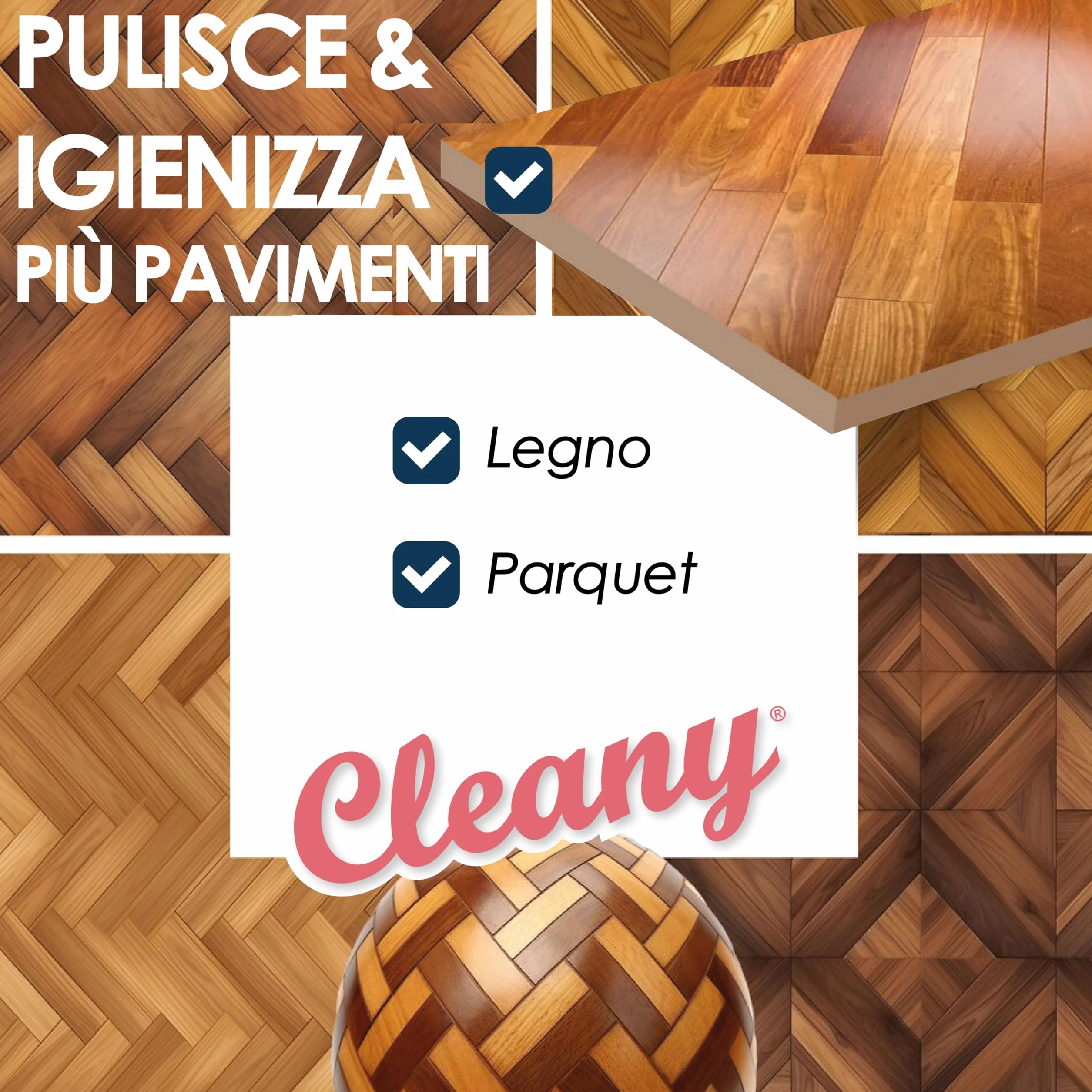 CLEANY Detergente Concentrato per Robot Lavapavimenti 1000ml Multisurface Igienizzante (Eucalipto)